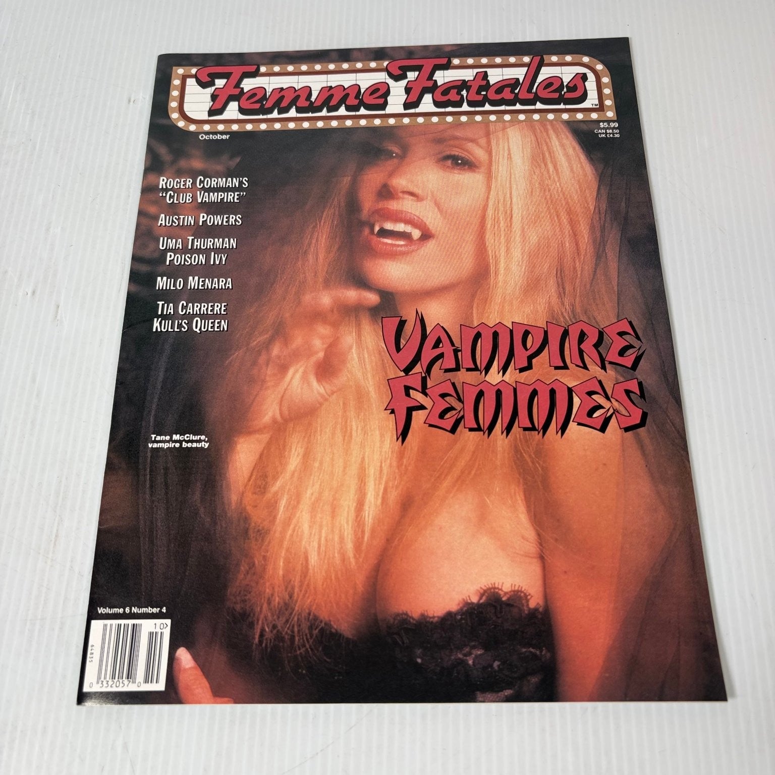 Femme Fatales Magazine October 1997 Volume 6 #4 Vampire Femmes Tane McClure