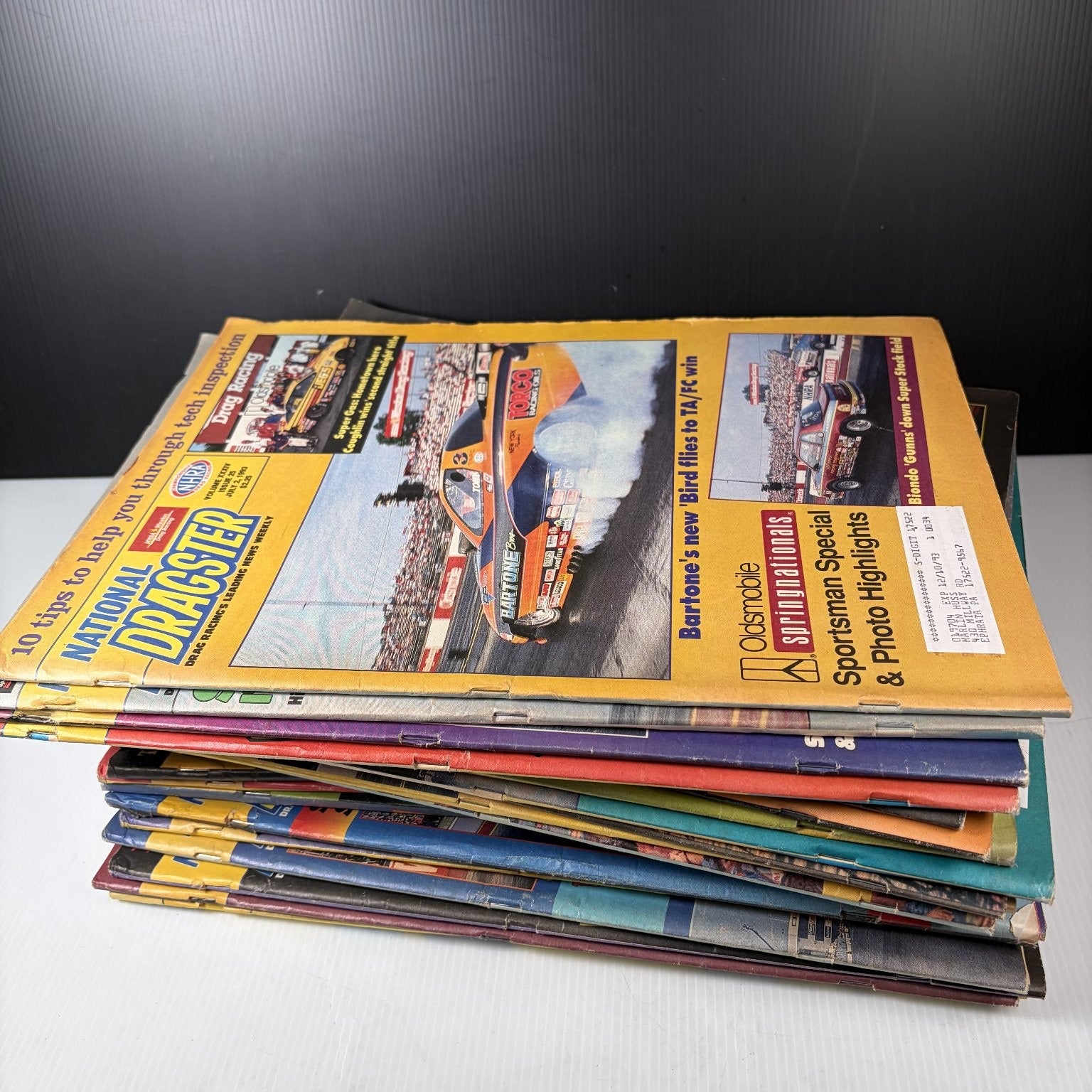 Lot of 20 National Dragster Magazine 1993 July-December Drag Racing NHRA Weekly