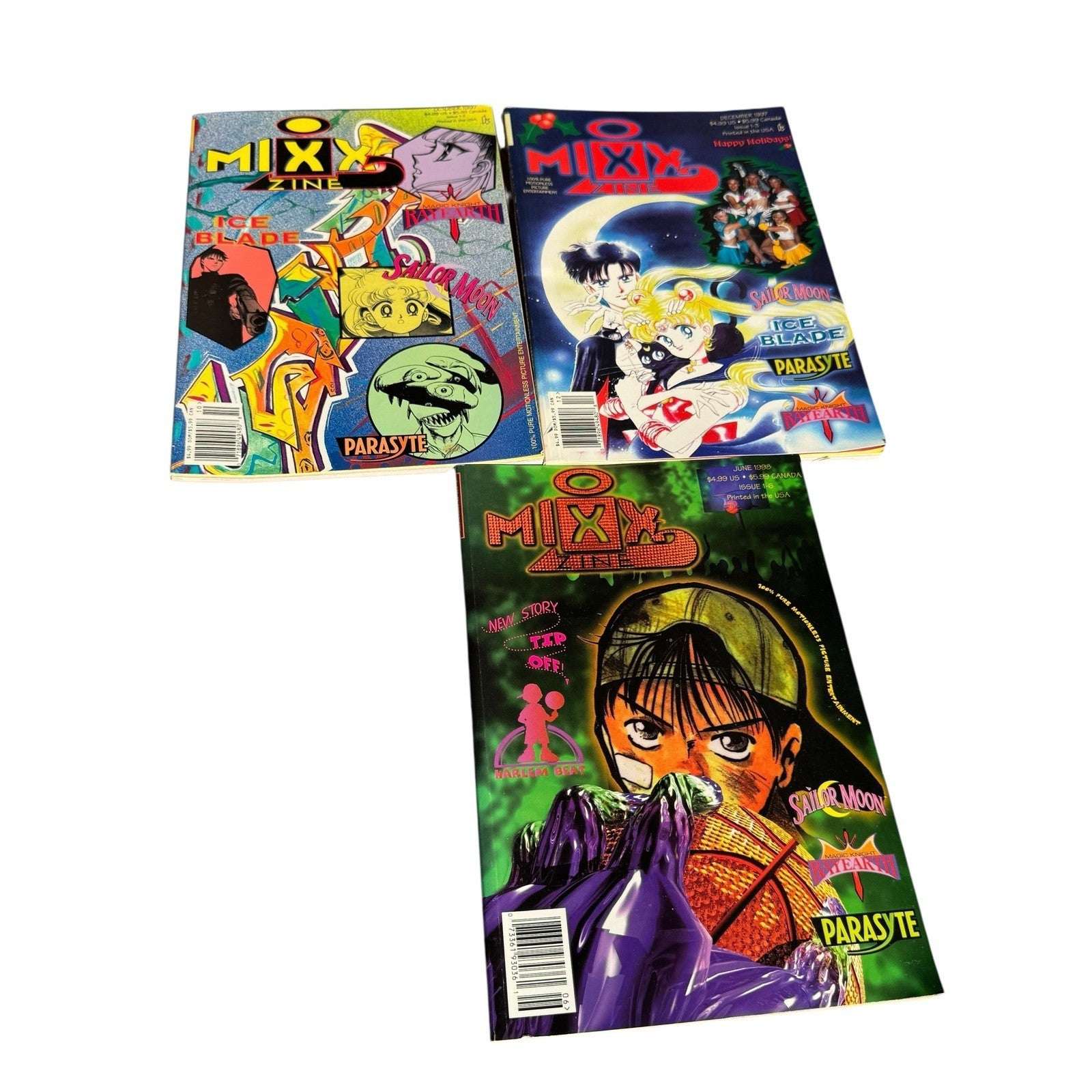 Mixx Zine & Jump Magazine Lot of 9 1997-99 Parasyte Rayearth, Sailor Moon & More