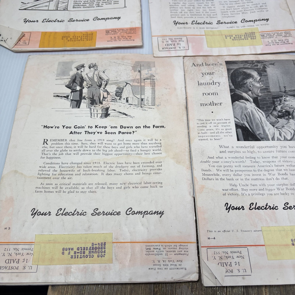 11 Vintage Electricity on the Farm Magazines 1944-1947 Rural Electrification Lot