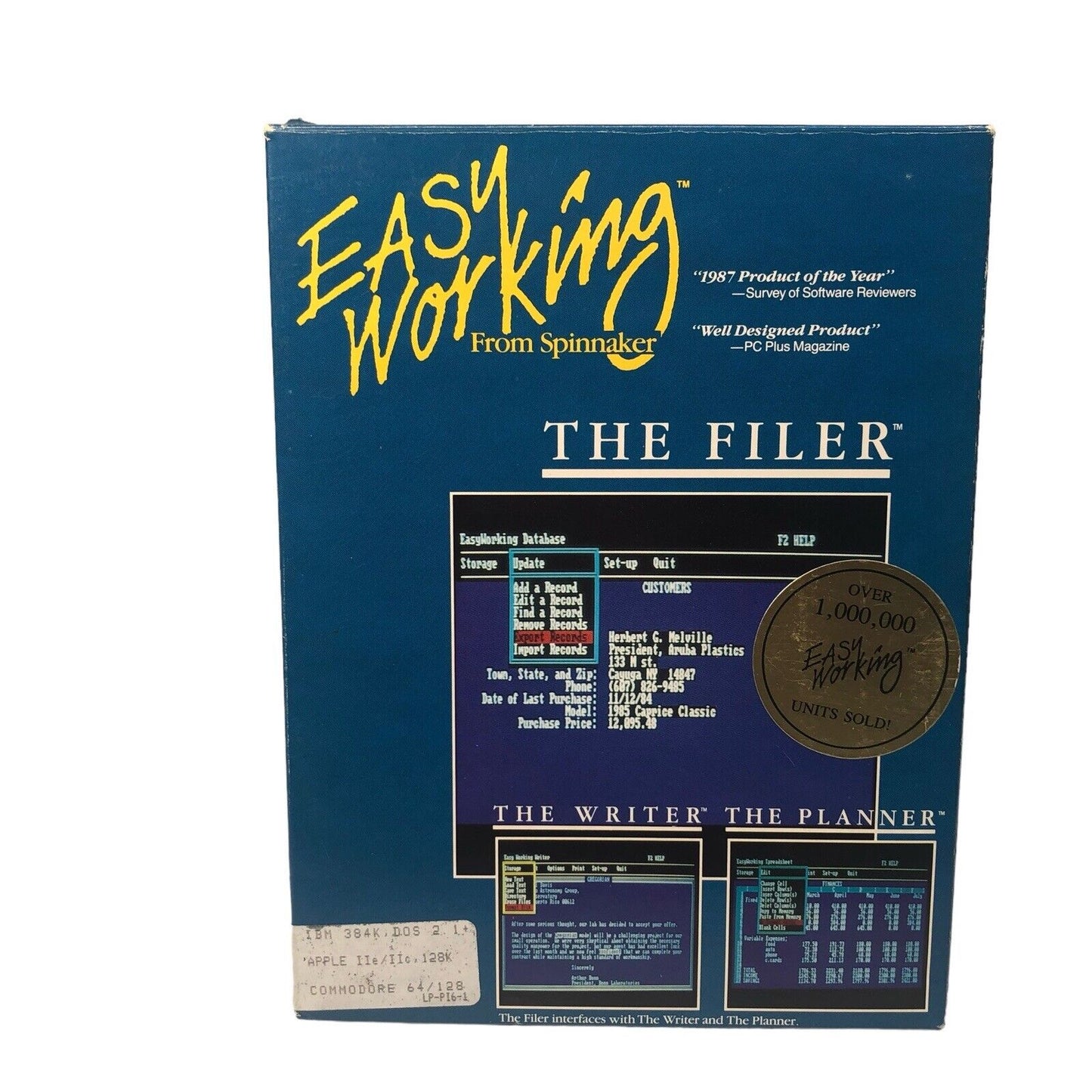 Easy Working The Filer By Spinnaker The Writer Commodore 64 Planner Complete