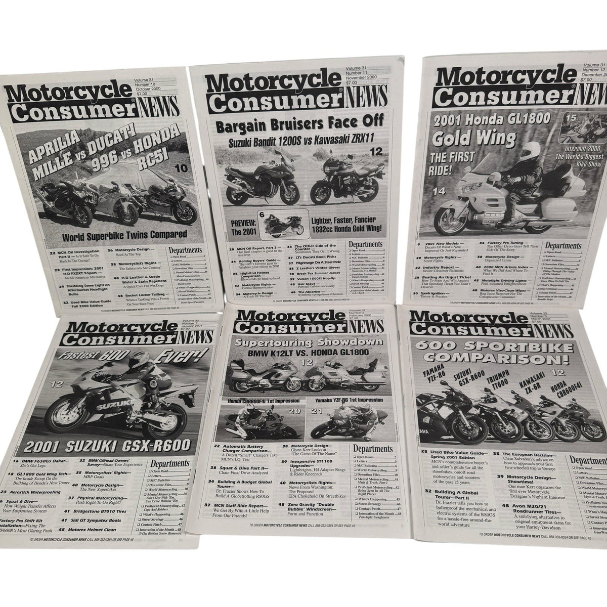 Vintage Mixed Lot Of 54 Motorcycle Consumer News Magazines 1999-2007