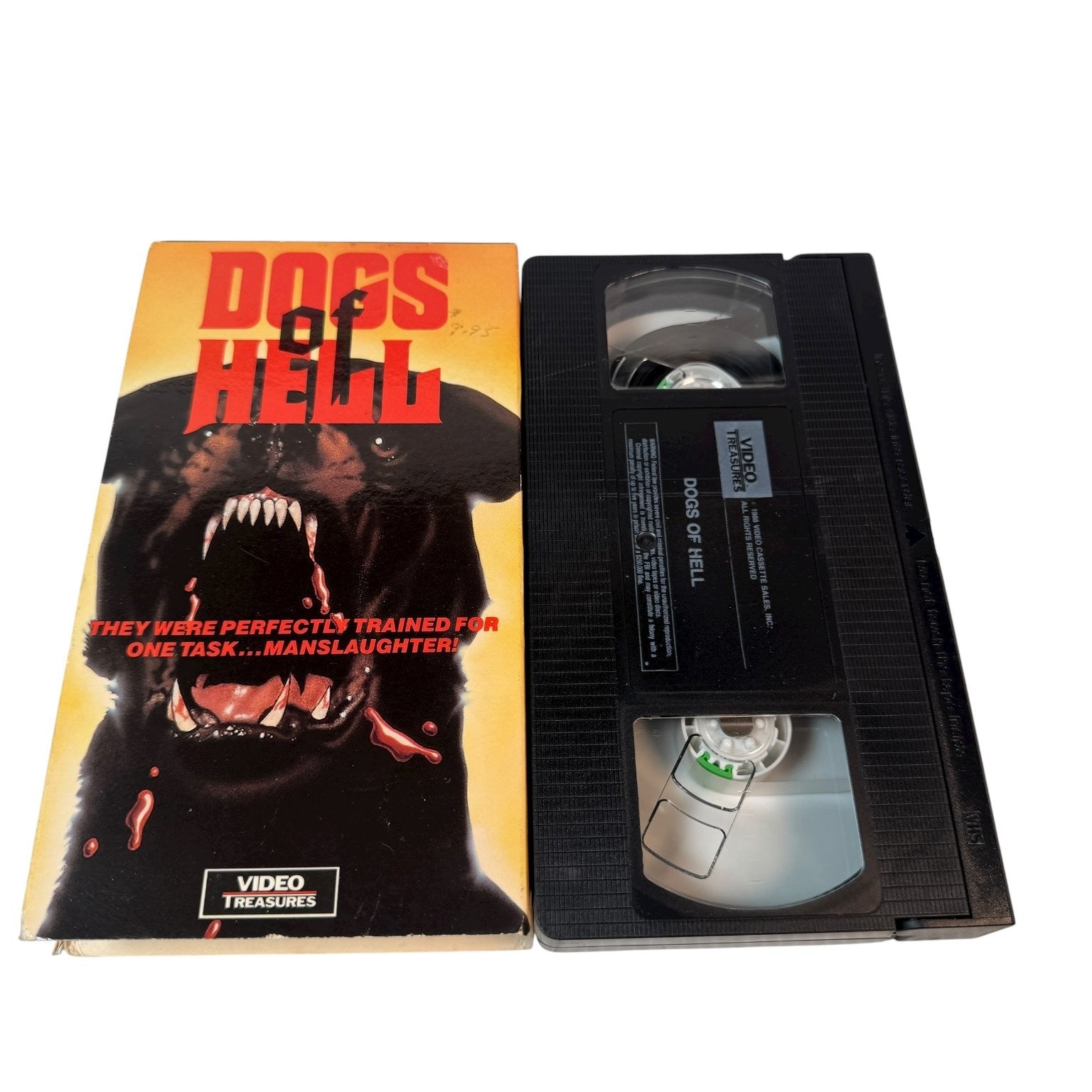 Dogs of Hell VHS 1982 Horror Killer Rottweilers Video Treasures