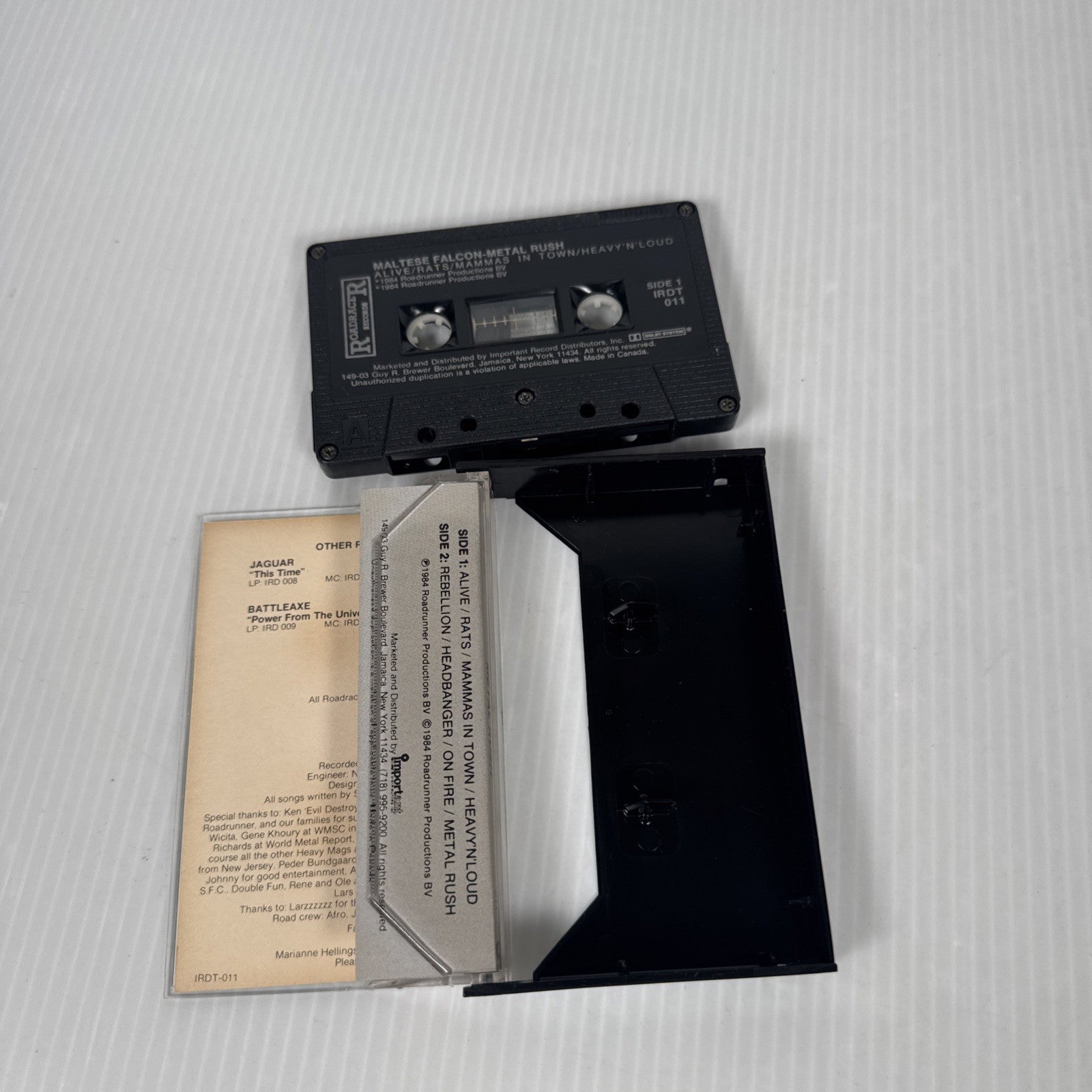Maltese Falcon Metal Rush Cassette Tape Metal Album Roadrunner Records 1984