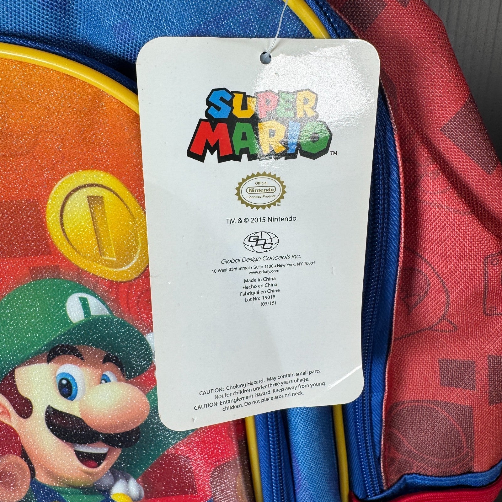 Super Mario Glittering Coins Backpack Official Nintendo Licensed 2015