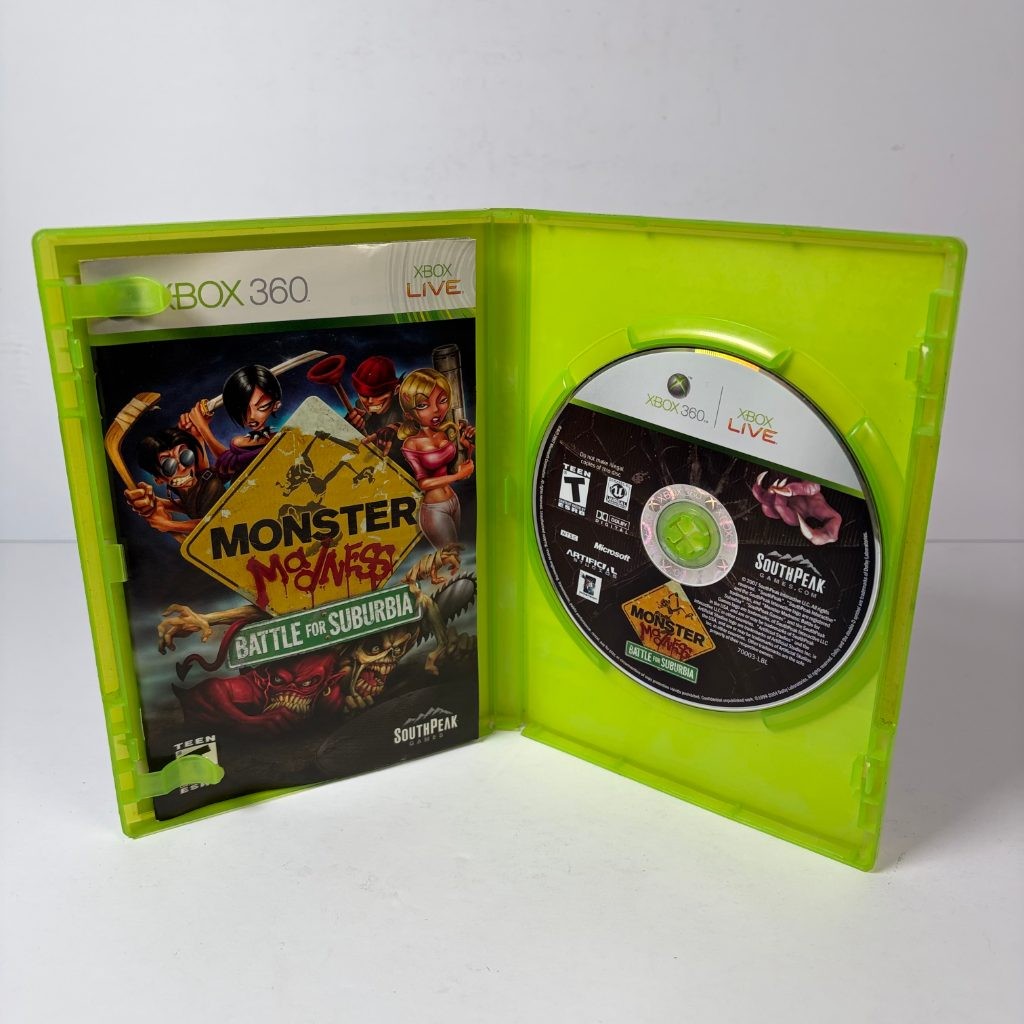 Monster Madness Battle for Suburbia Xbox 360 NTSC Complete CIB SouthPeak