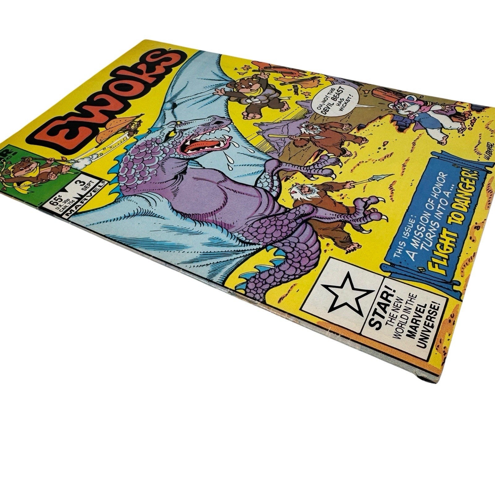 Marvel Comics Star Wars Ewoks #3 Comic Book September 1985 Flight to Danger