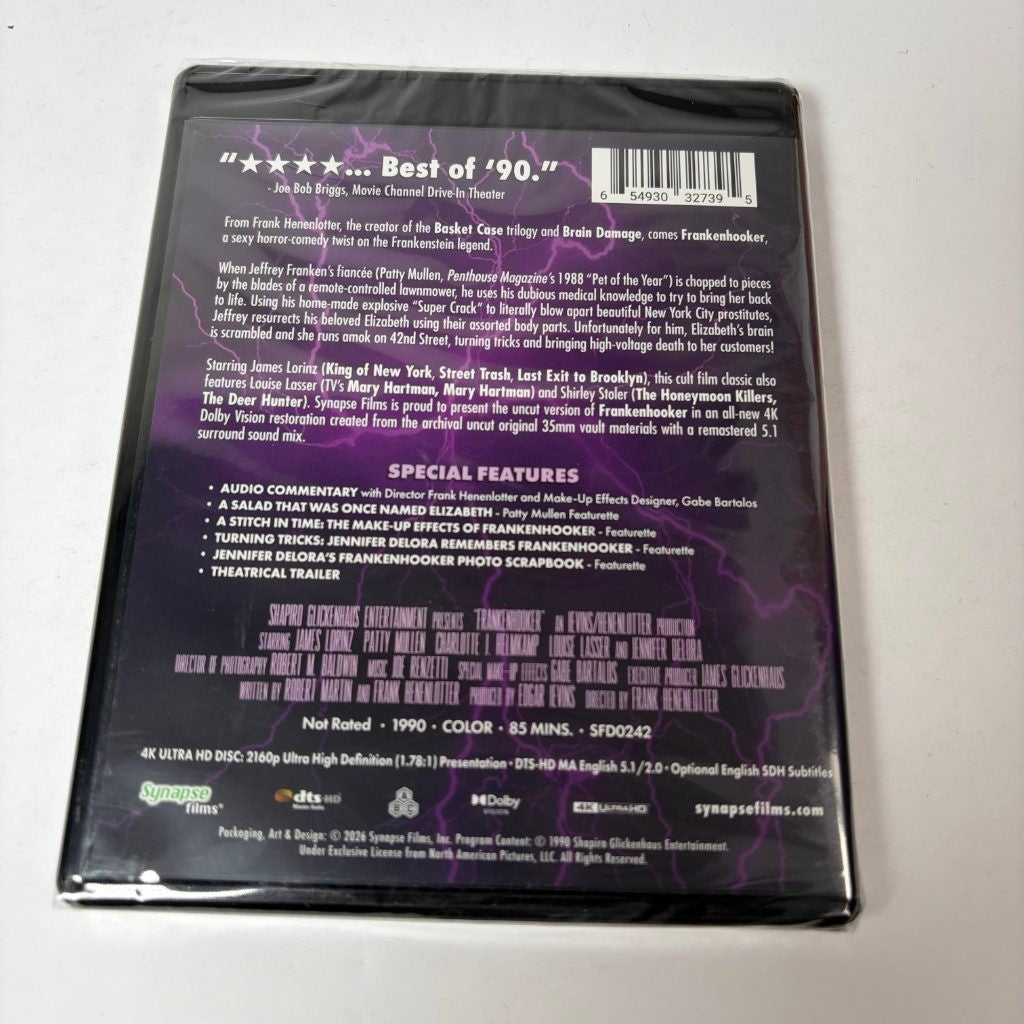 Frankenhooker 4K Ultra HD Synapse Films Frank Henenlotter Horror Comedy UHD
