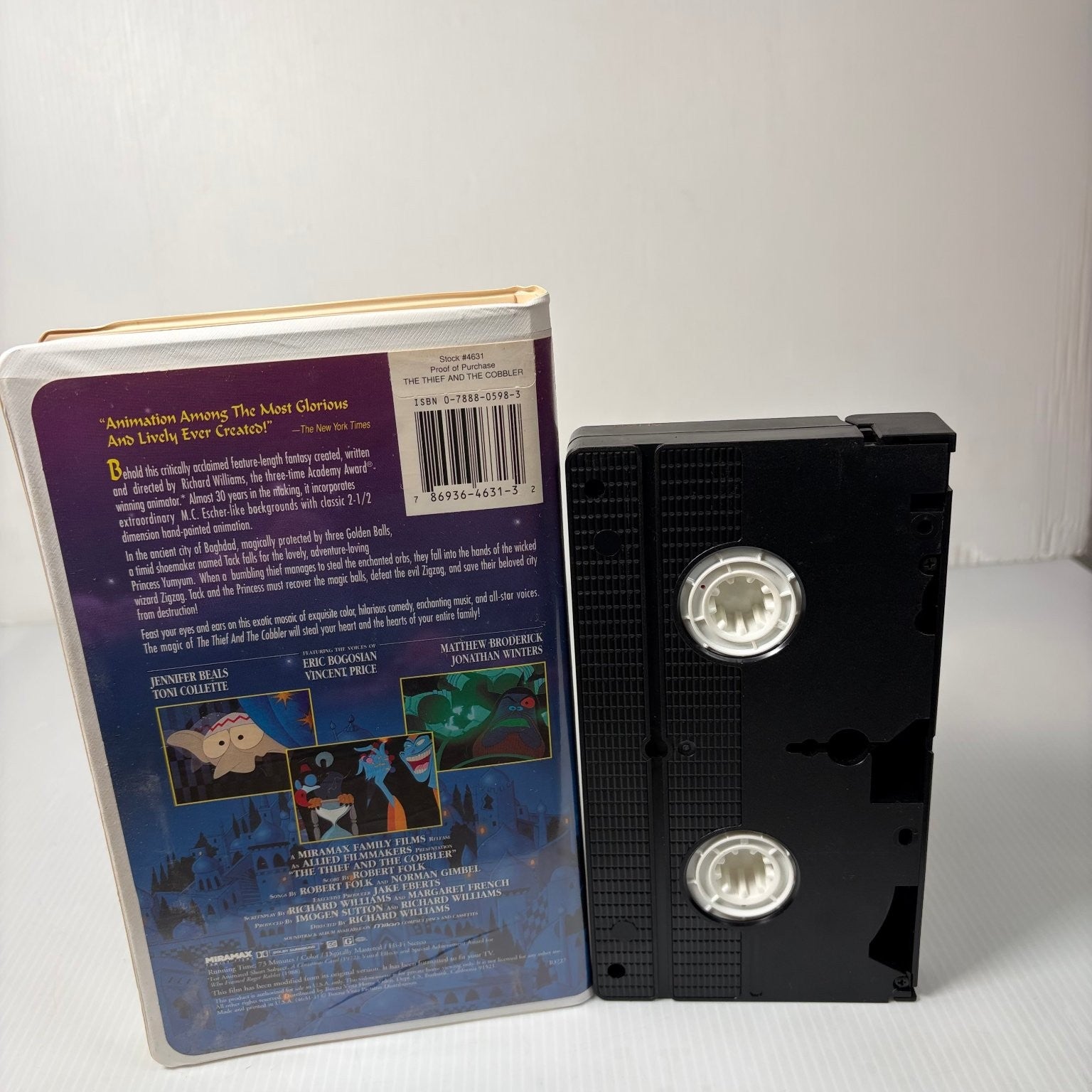 The Thief and the Cobbler VHS 1995 Animated Fantasy Miramax Family Clamshell