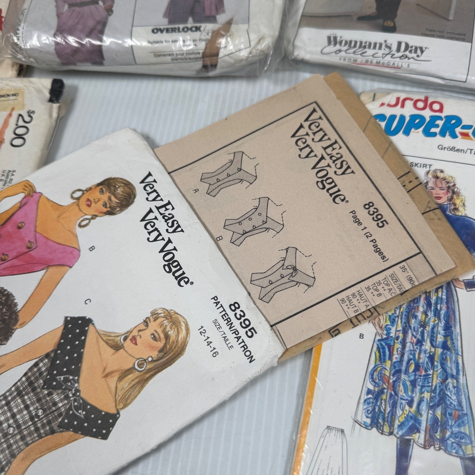 Lot of 9 VTG Womens Dress & More Patterns McCalls Vogue Simplicity 1970s-1990s