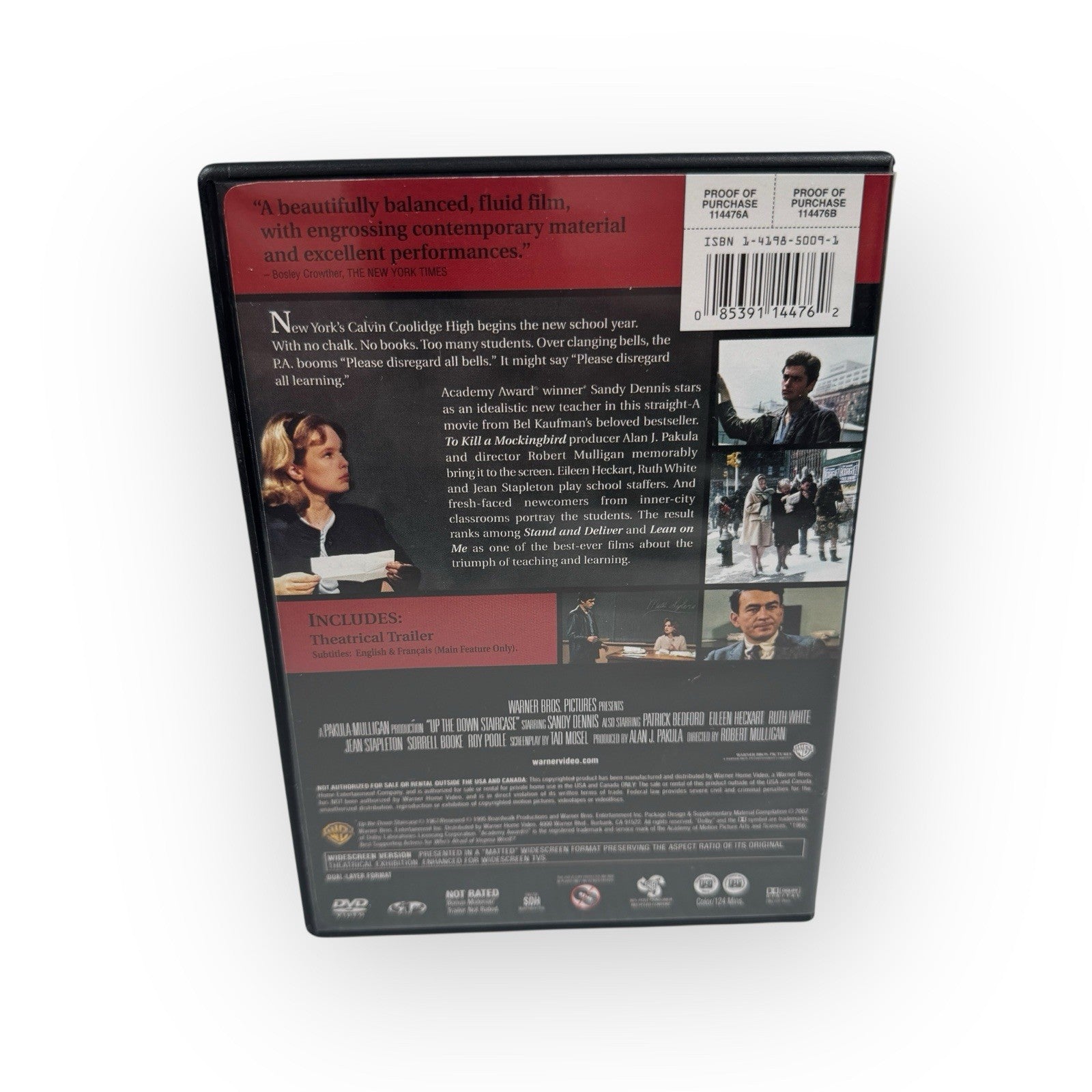 Up The Down Staircase (DVD, 2007) Sandy Dennis 1967 High School Drama