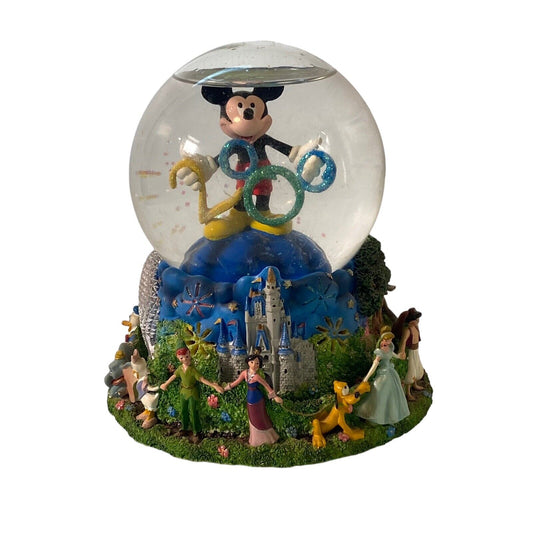 VTG Disney Y2K Mickey 2000 Rotating Musical Snow Globe (Flawed Read Desc)