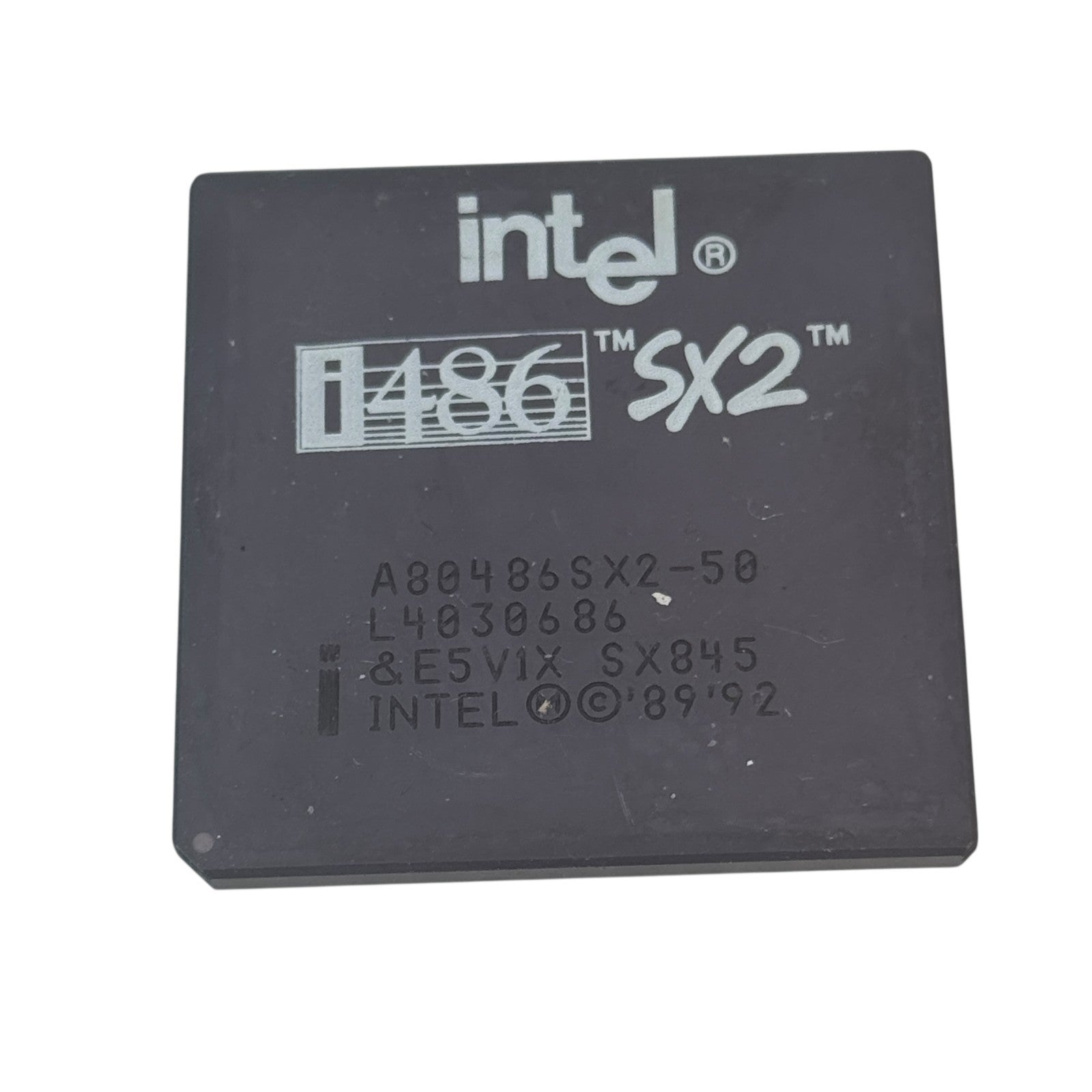 Vintage Intel i486 SX2 A80486SX2-50 1989-1992 SX845 Processor CPU Gold Retro