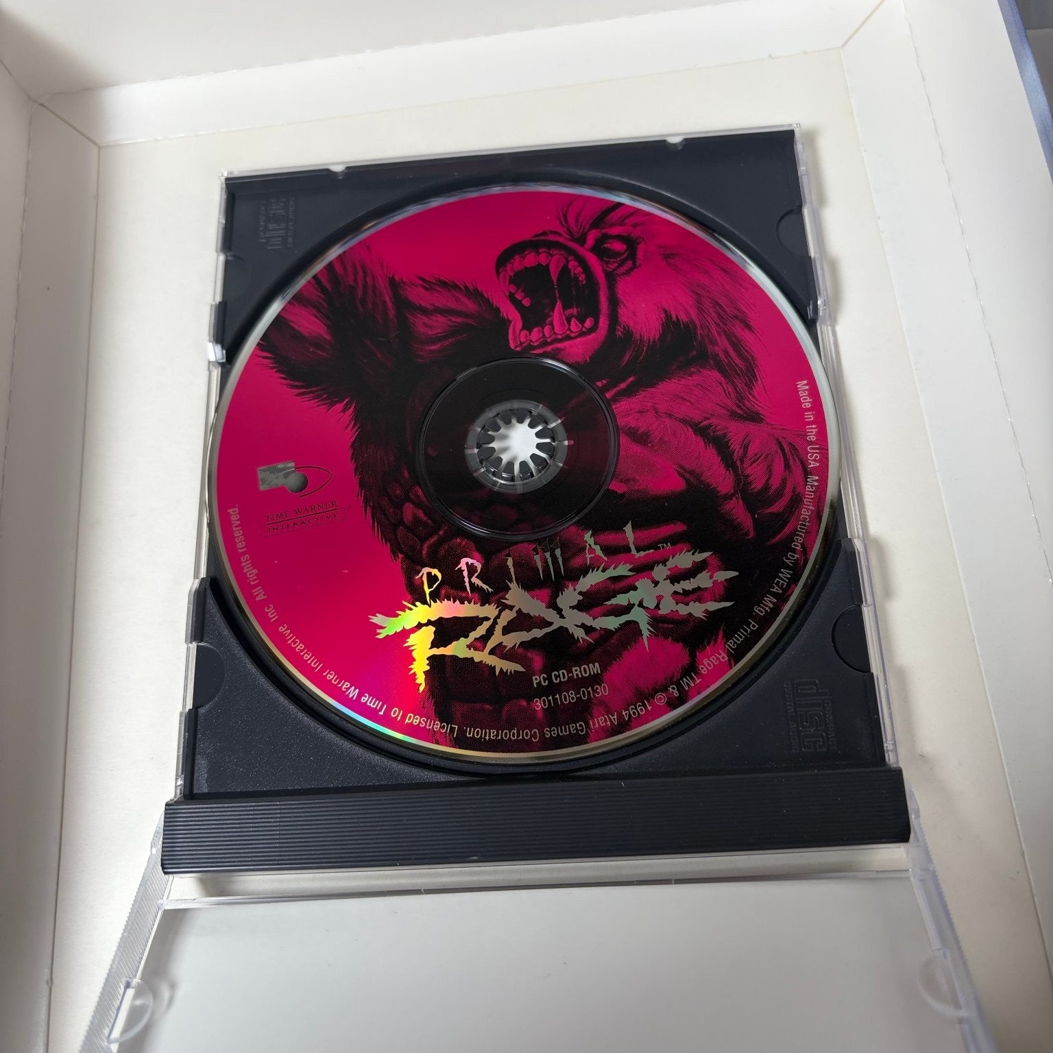 Primal Rage PC Big Box CD-ROM Video Game Dinosaur Fighting Arcade Port Manual