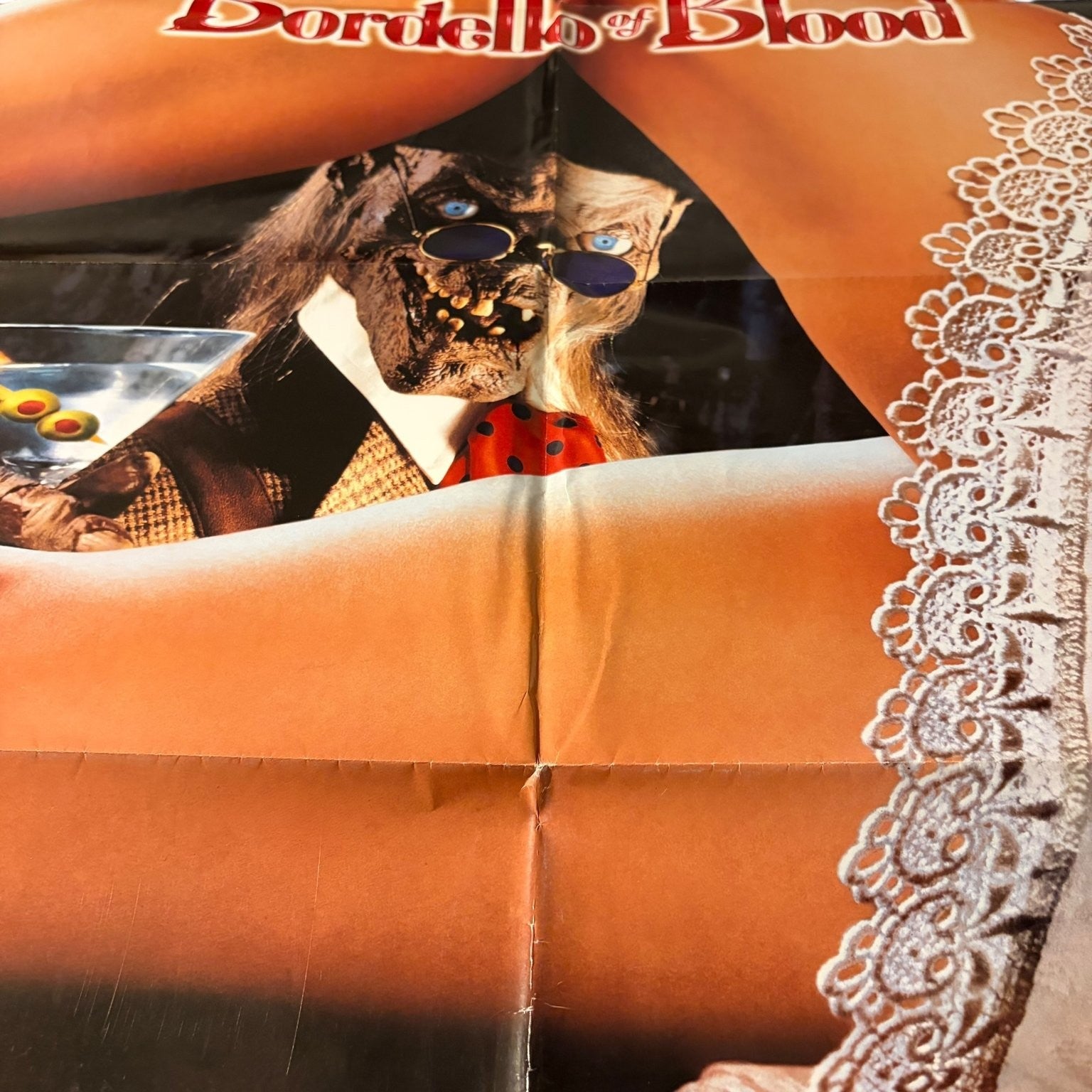 Bordello of Blood 1996 Video Store Promotional Horror Movie Poster 27"x40"
