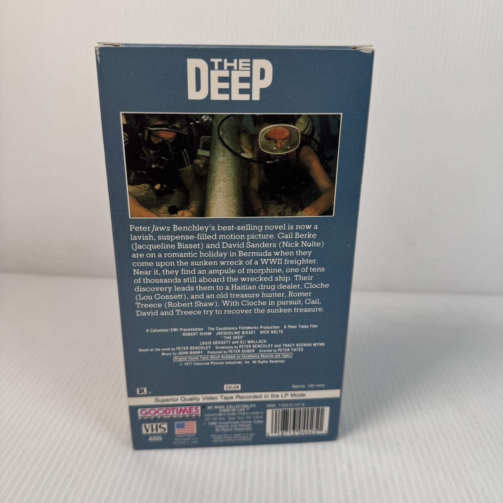Vintage The Deep VHS 1977 Robert Shaw Jacqueline Bisset Nick Nolte Movie Thrille