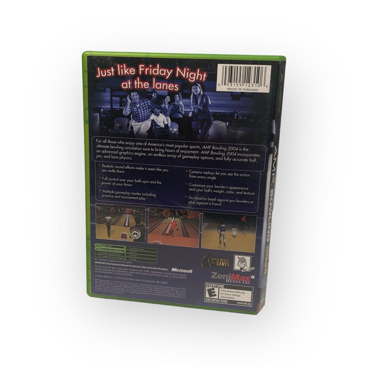 AMF Bowling 2004 (Microsoft Xbox, 2004) Complete CIB w/ Manual
