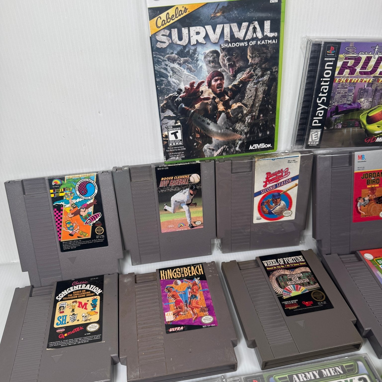 Mixed Lot of 20 Retro Games NES, PS1, Genesis & More Crash Bandicoot 3, Rush