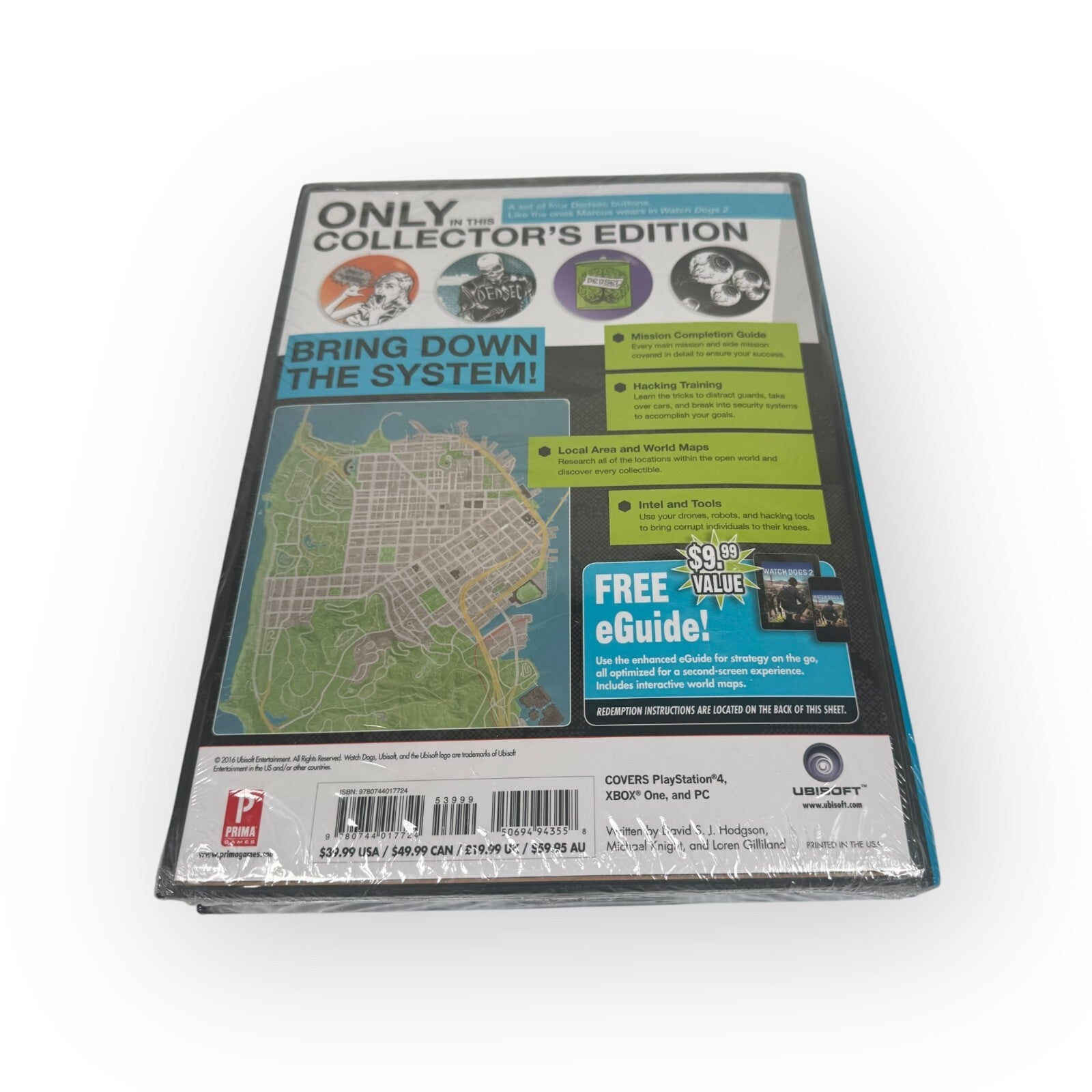 Watch Dogs 2 : Prima Collector's Edition Strategy Guide Sealed Complete Hardcove