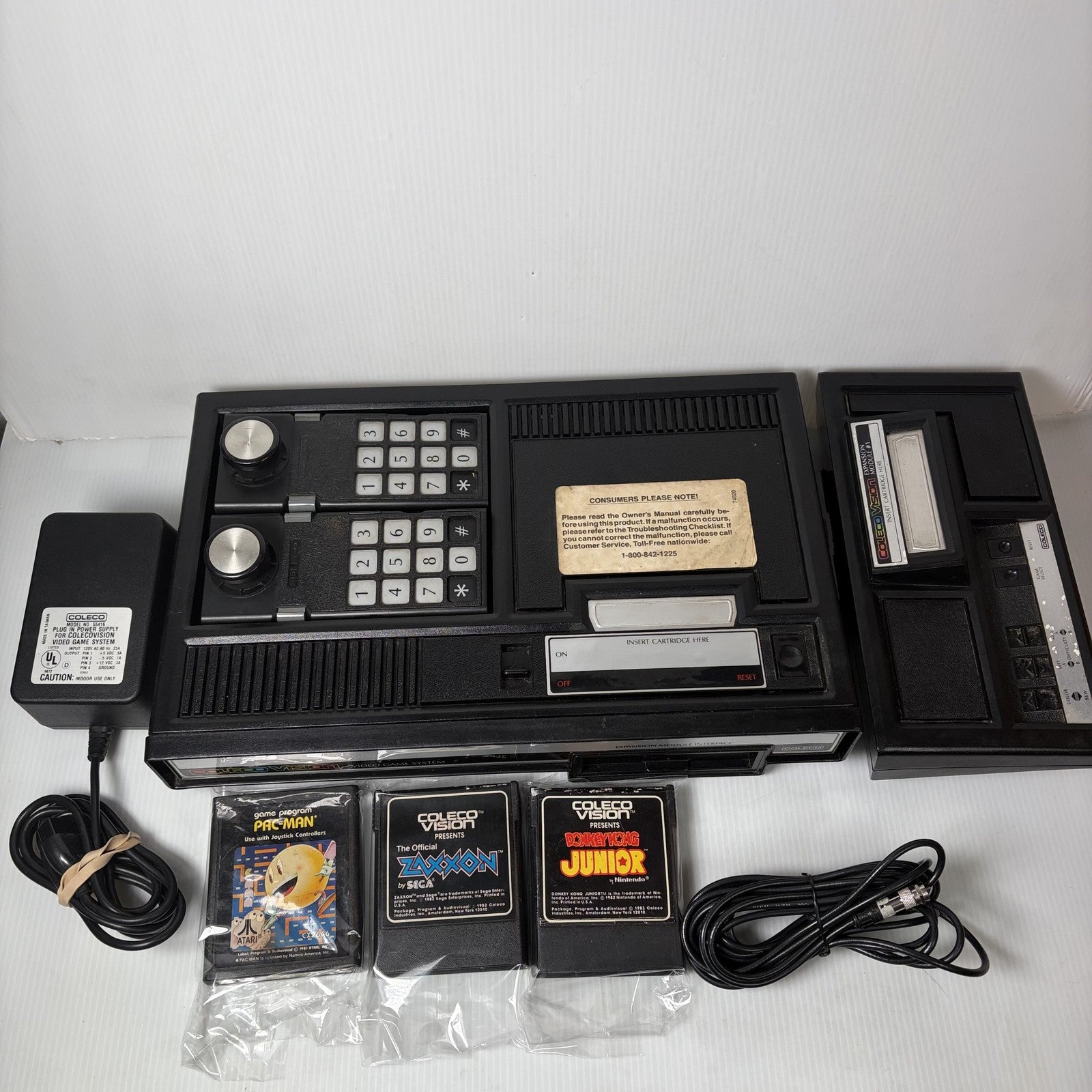 ColecoVision Video Game Console System w/ Atari Adapter & Games Tested & Working