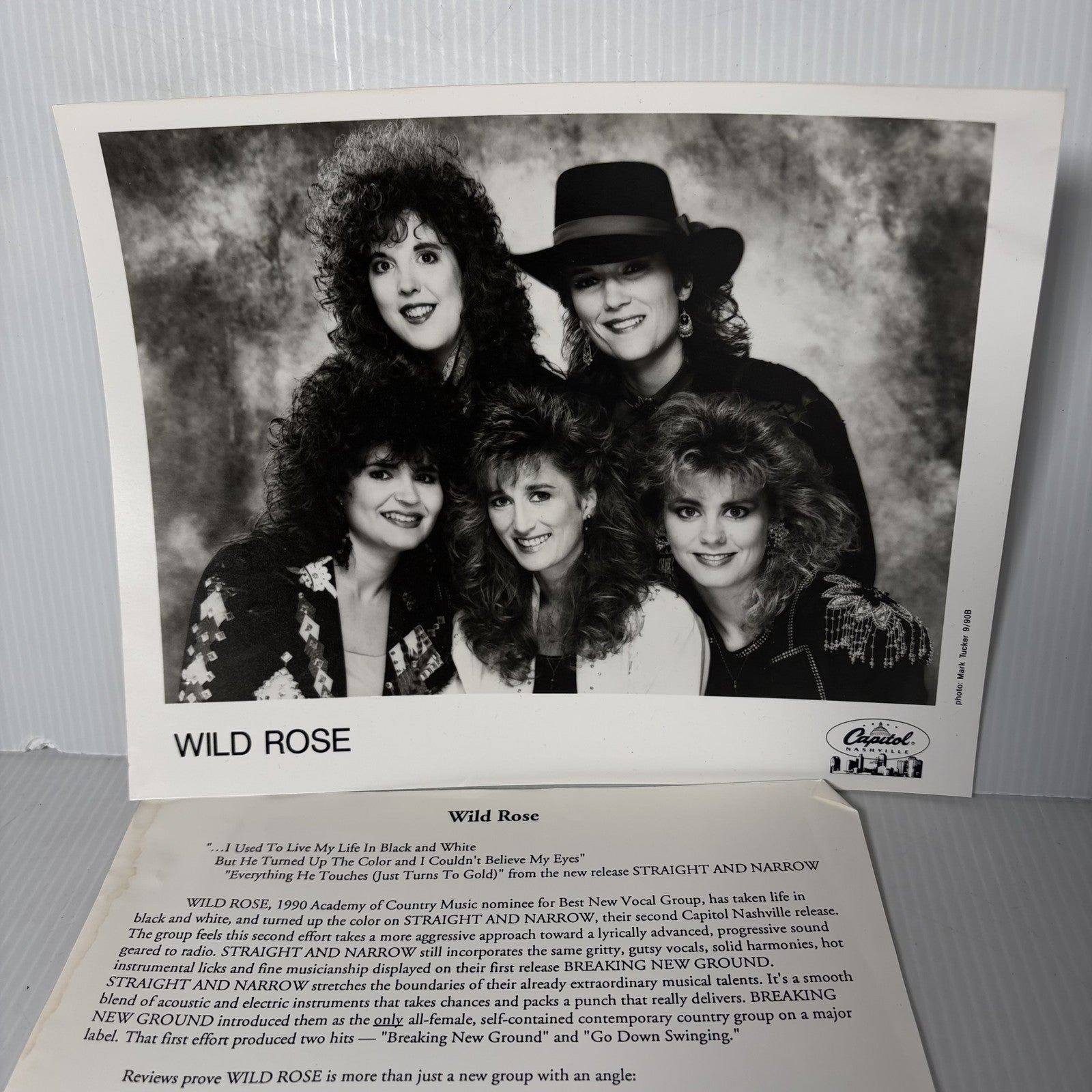 WILD ROSE Country Music Band Promo Photo 1990 Capitol Records Press Kit