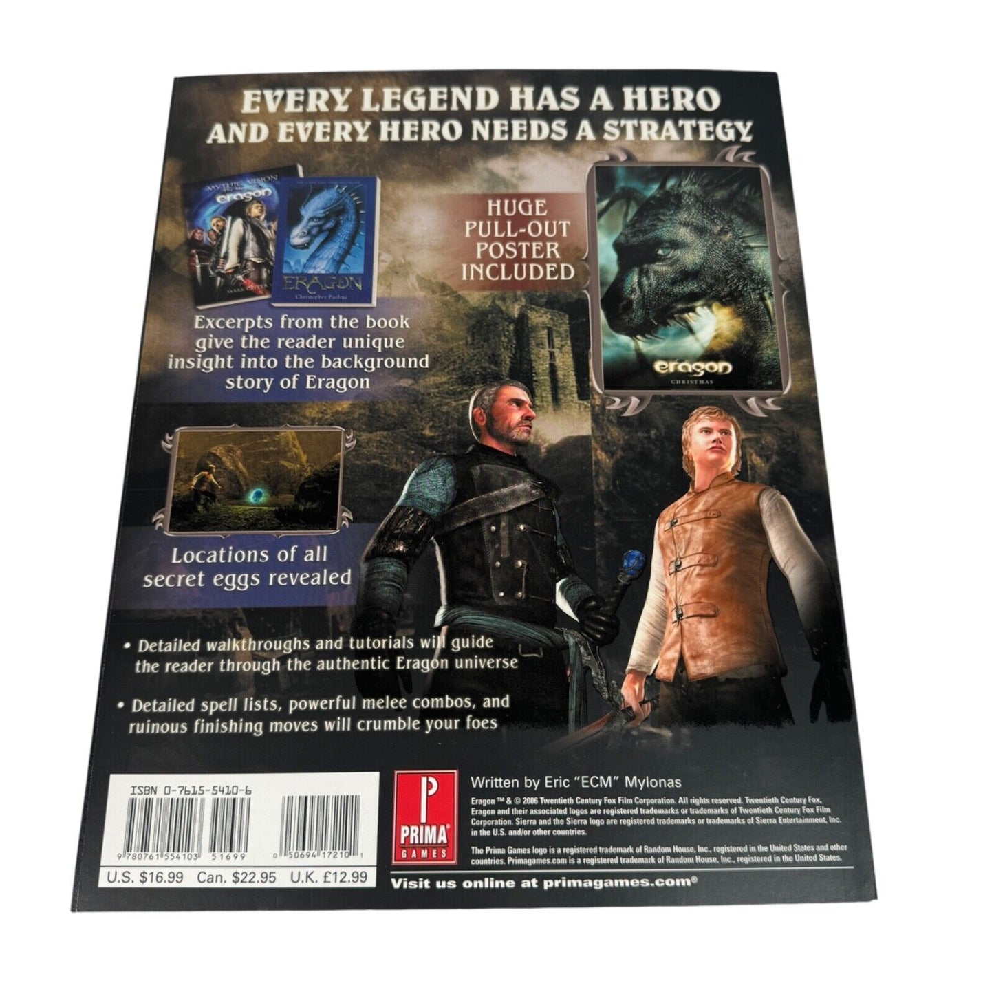 Eragon Prima Games Strategy Guide with Poster