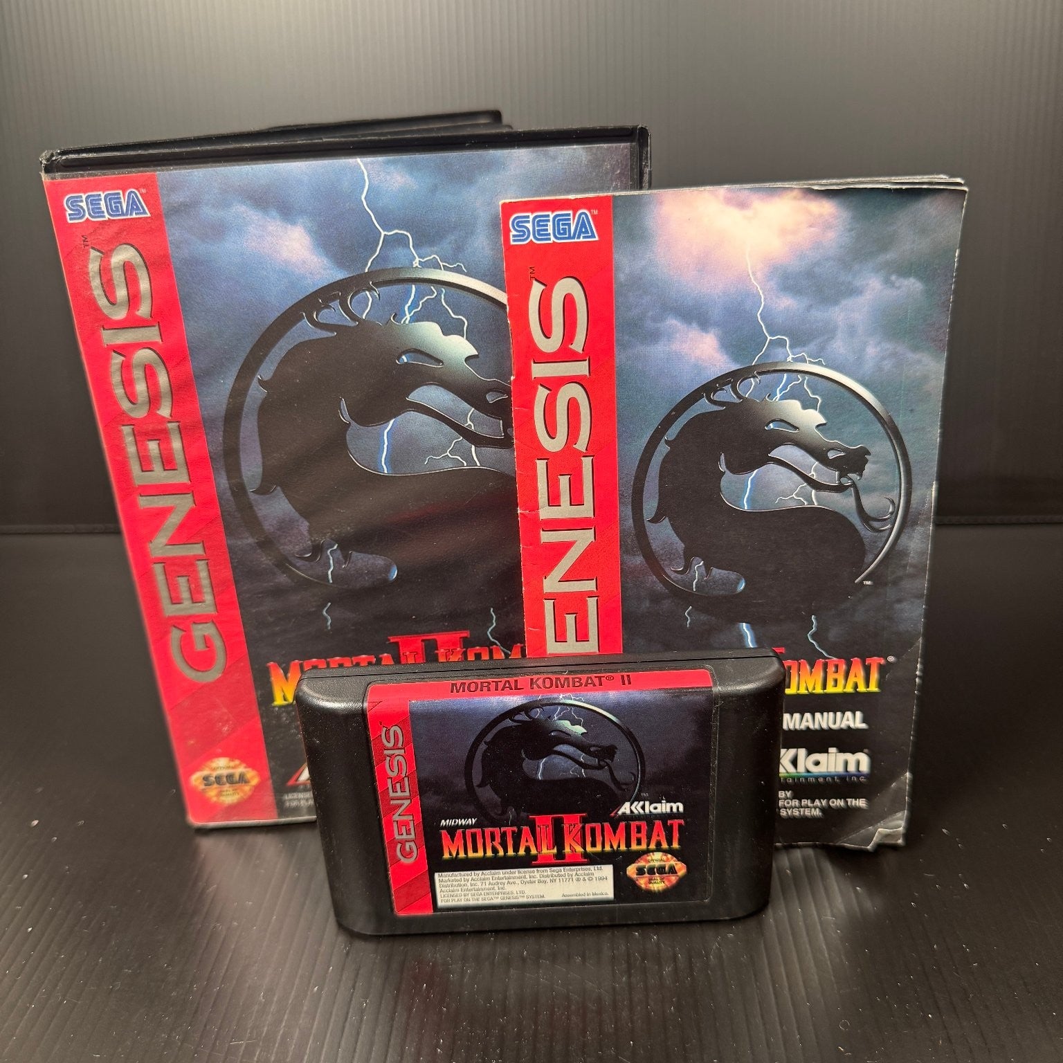 Mortal Kombat II Sega Genesis Video Game Fighting Multiplayer Complete CIB