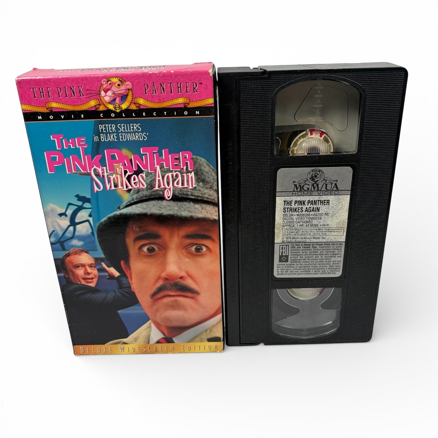 The Pink Panther Strikes Again VHS 1976 Comedy Widescreen MGM Peter Sellers
