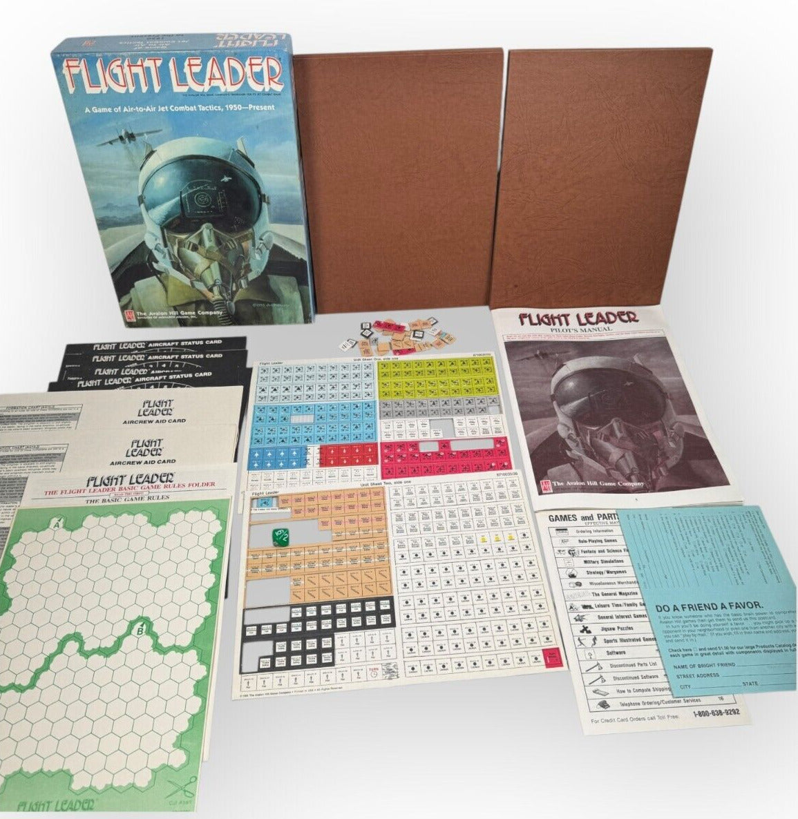 Flight Leader Avalon Hill Classic War Game Board Game Partially Punched Unplayed