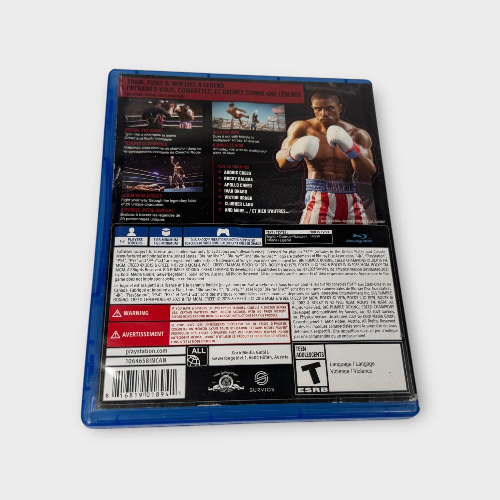 Big Rumble Creed Champions Boxing Game Ps4 Sony PlayStation 4 PS4
