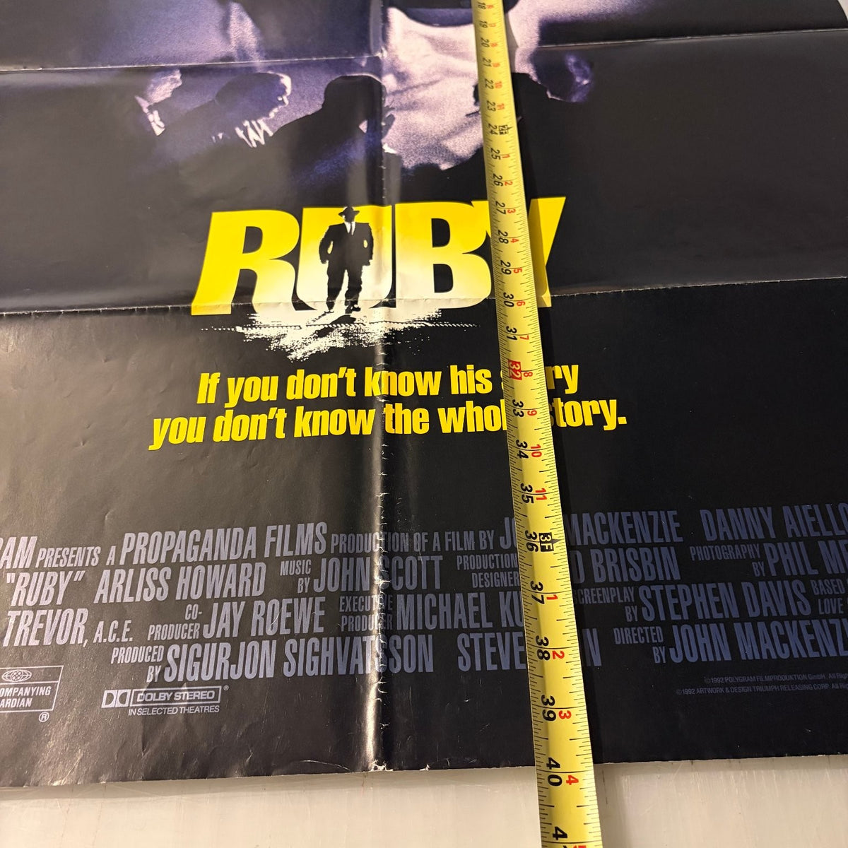 Vintage Ruby 1992 One Sheet Movie Poster USA Danny Aiello Mafia JFK 27"x40"