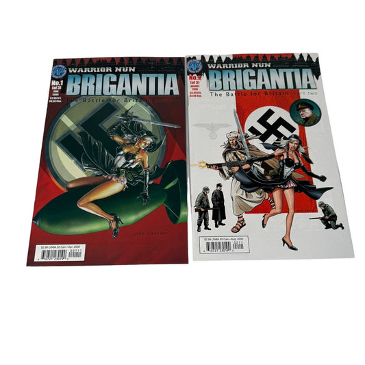 ANTARCTIC Press WARRIOR NUN: Brigantia The Battle For Britain #1 & #2  WWII