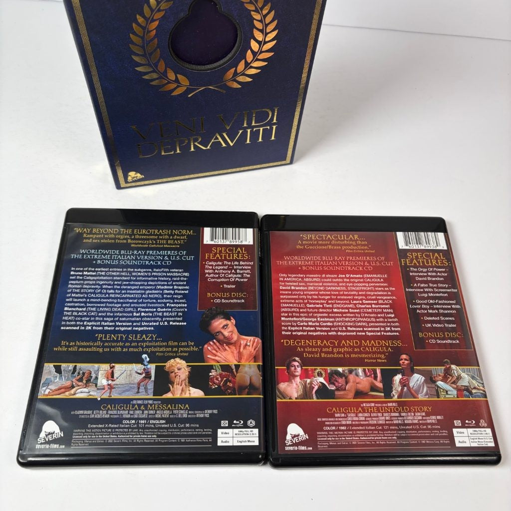 Veni Vidi Depraviti Caligula Blu-ray Box Set Severin Films Caligula