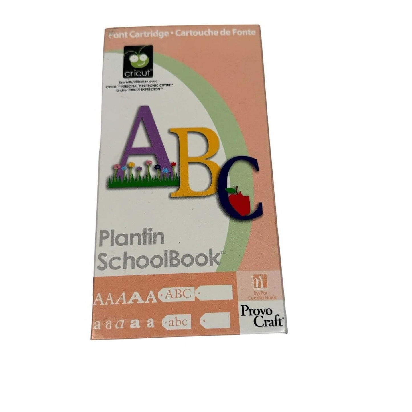 Cricut Die Cartridge PLANTIN SCHOOLBOOK  ABC Provo Cr FONTS 29-0591 2007