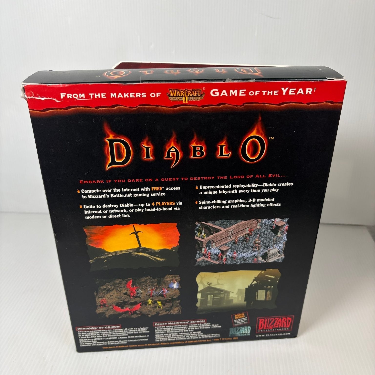 Diablo Game of the Year Gatefold Big Box PC Video Game Blizzard Complete