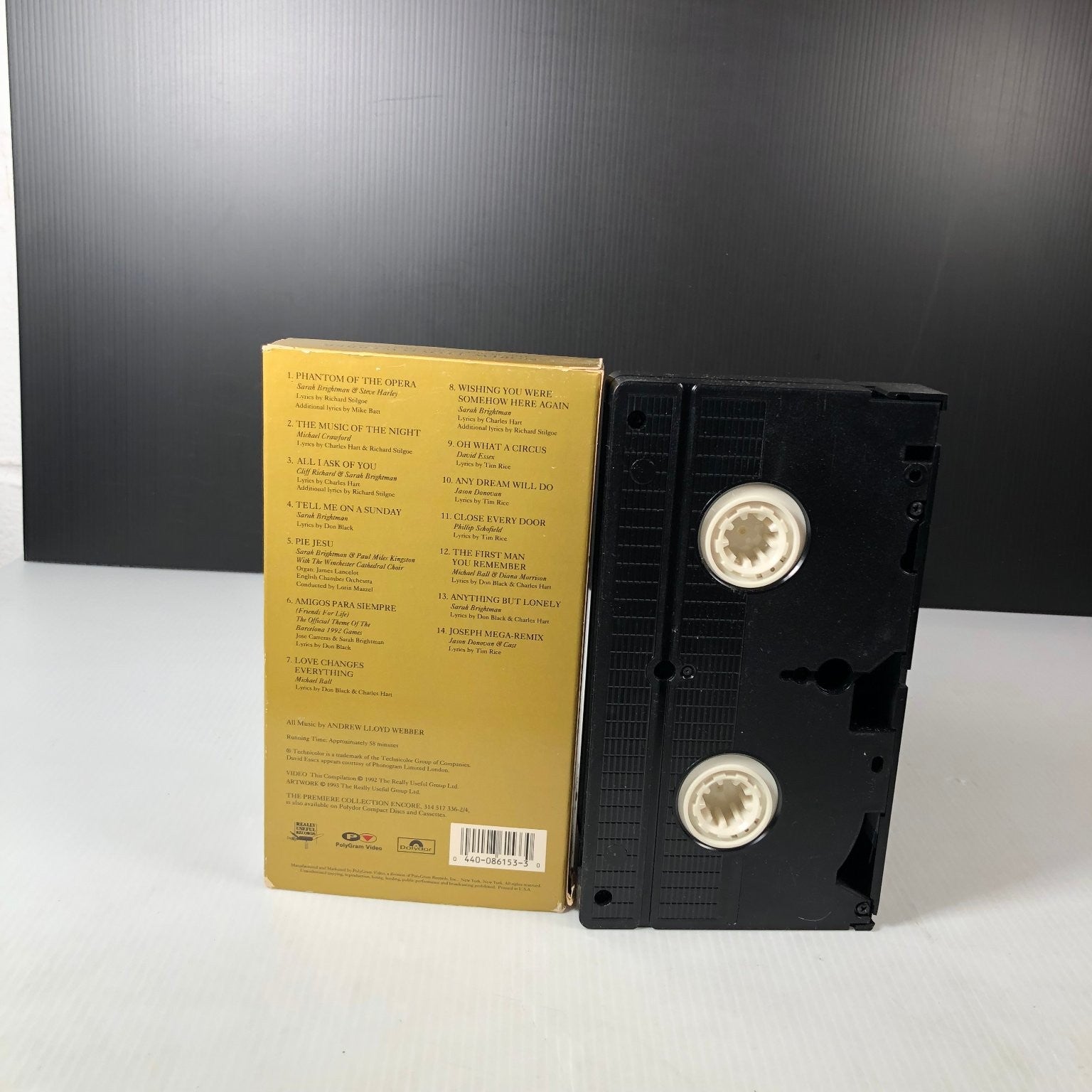 Andrew Lloyd Webber VHS 1992 Musical Compilation The Premiere Collection