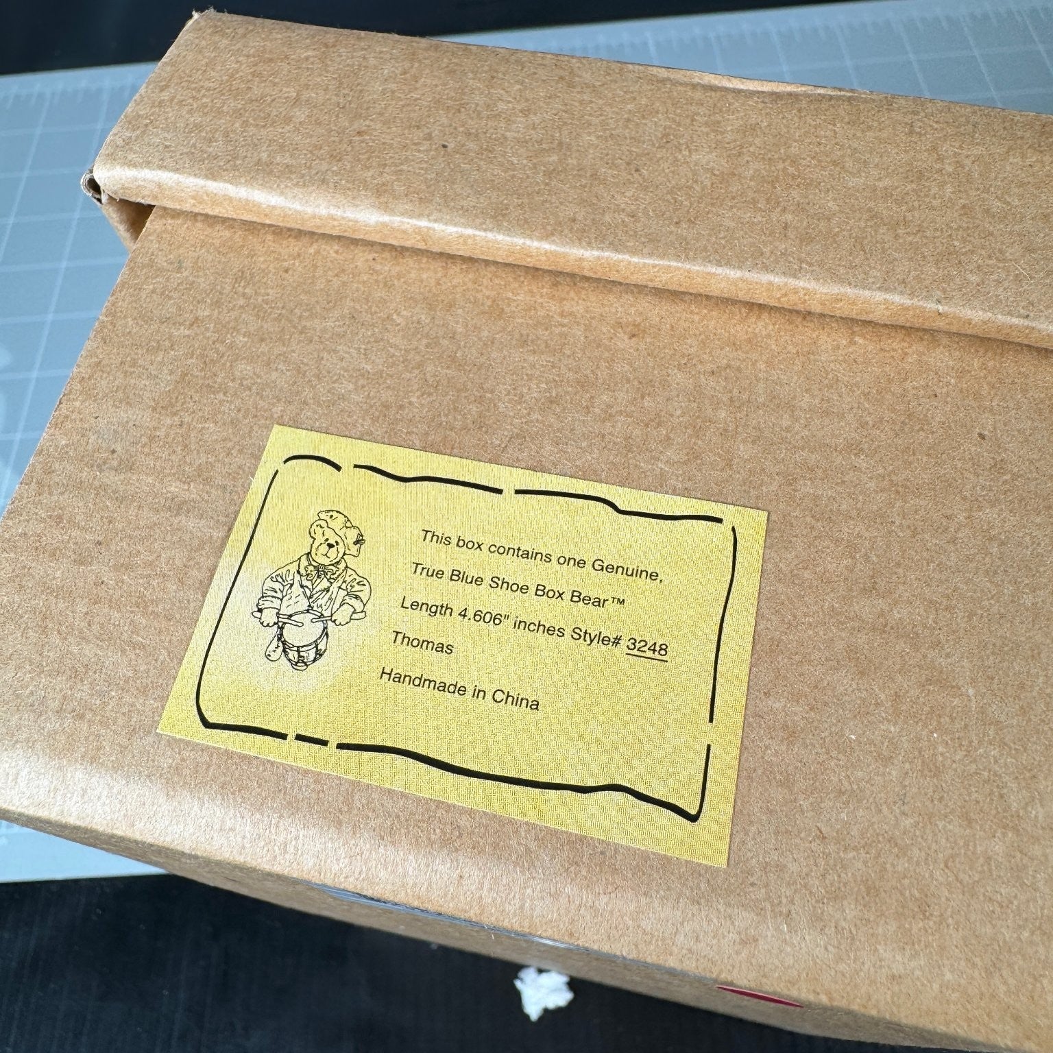 Thomas Drummer True Blue Shoe Box Bear Style 3248 Resin Figure in Original Box