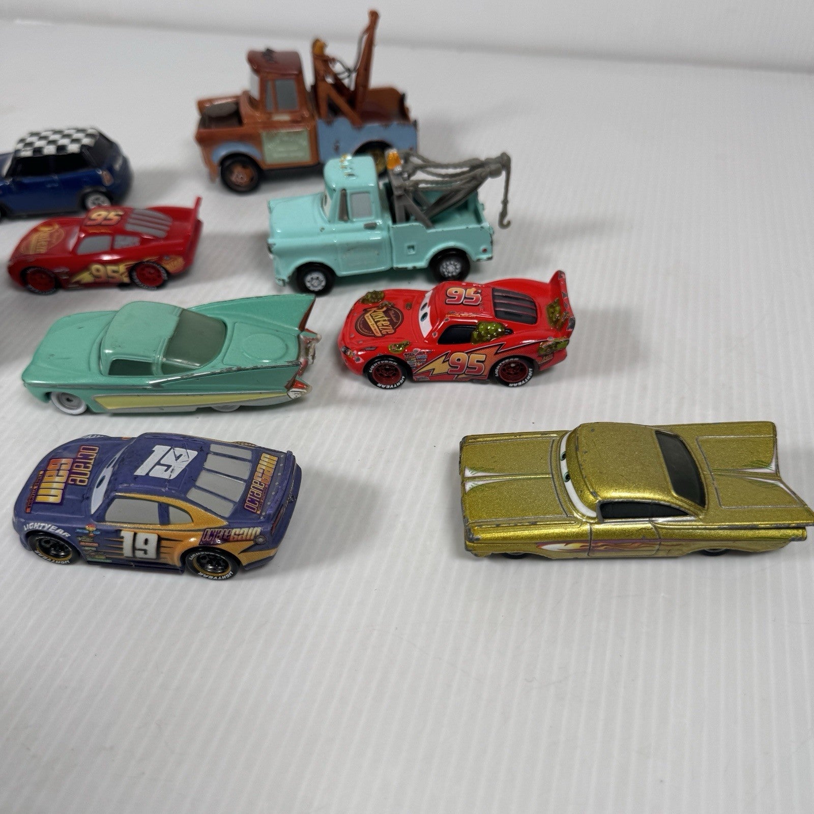 Lot Of Disney Pixar Cars Diecast & Plastic Toys Mater, Lightning McQueen & More