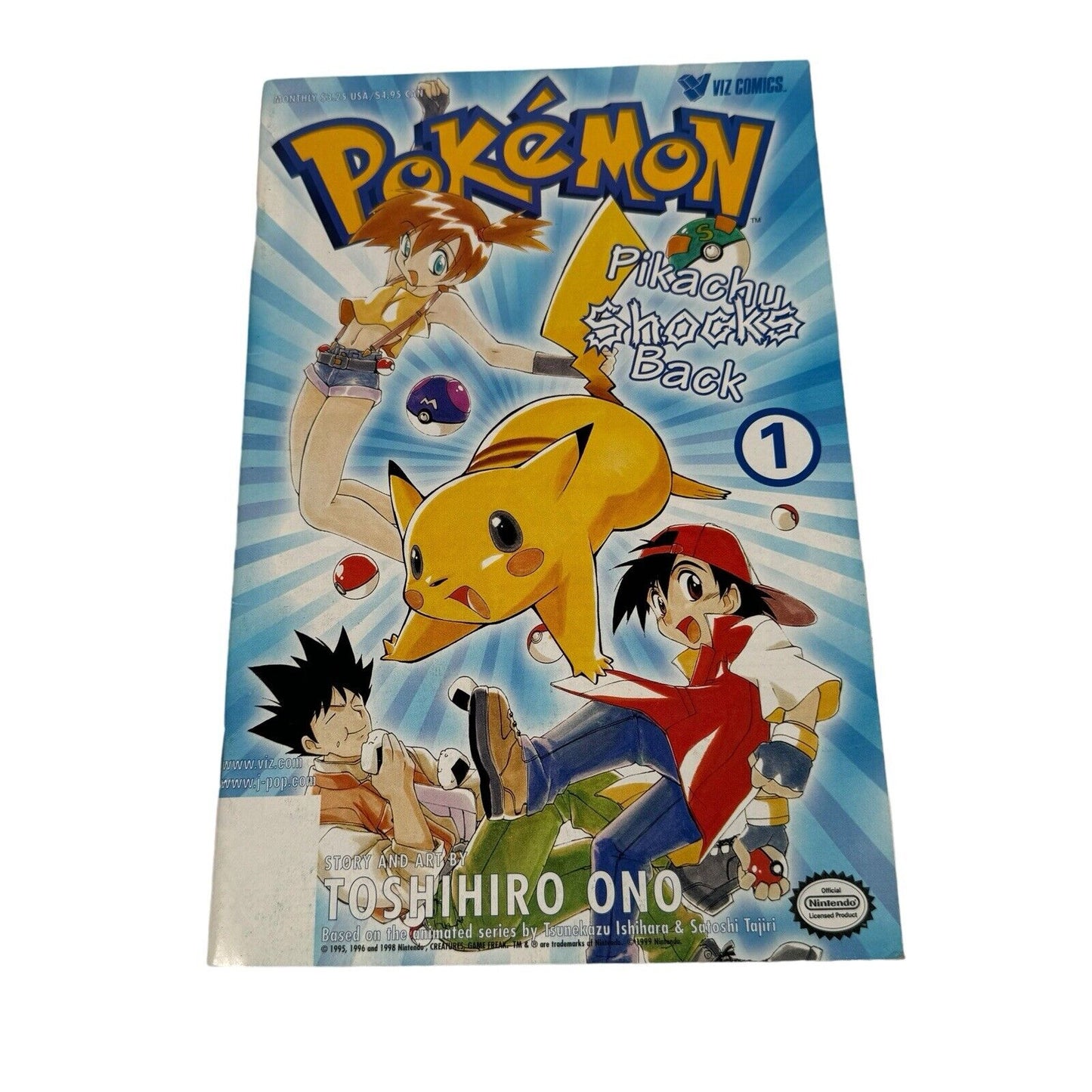 Mixed Lot Of 3 Pokemon Comic Books Pikachu Shocks Back Electric Tale Of Pikachu