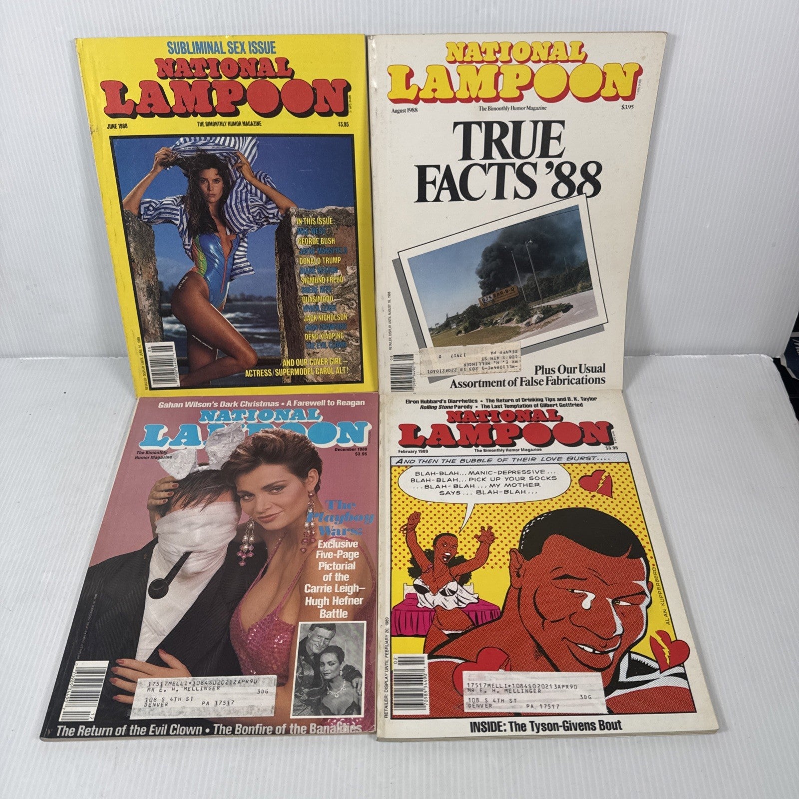 Lot of 10 VTG National Lampoon Comedy Magazines from 1988-1991 Rare Backissues