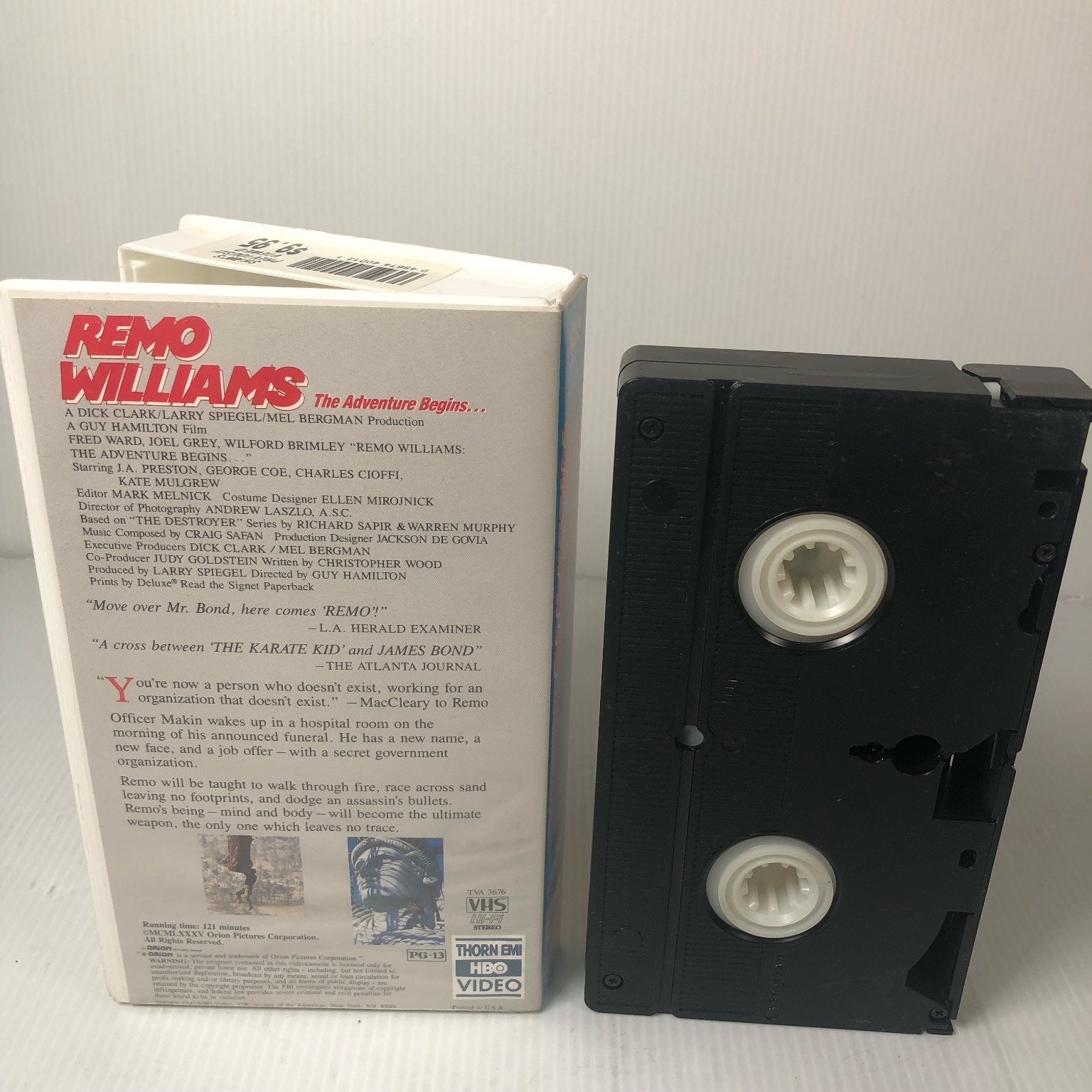 Remo Williams VHS 1985 Action Adventure Thorn EMI HBO Video Clamshell