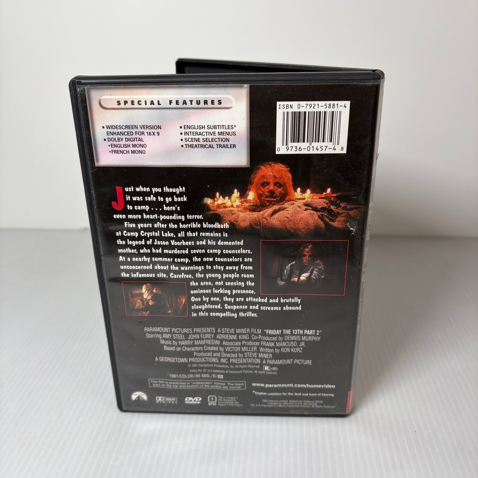 Friday the 13th Part 2 DVD 1981 Widescreen Steve Miner Horror Slasher