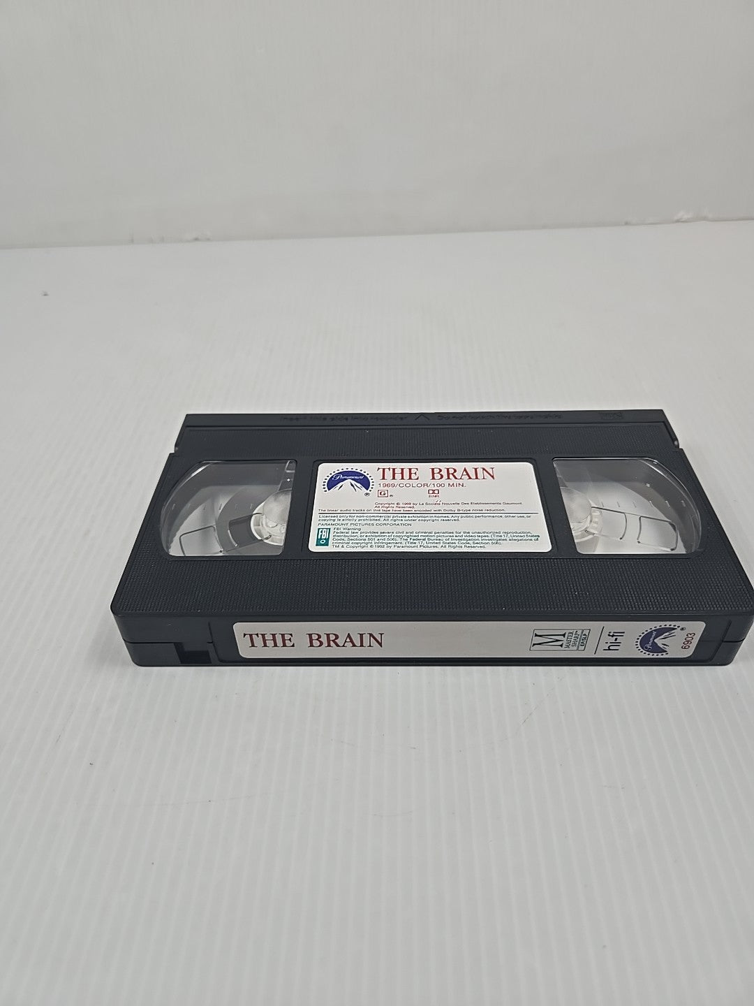 THE BRAIN (1969) VHS (1992) David Niven French Train Heist Comedy
