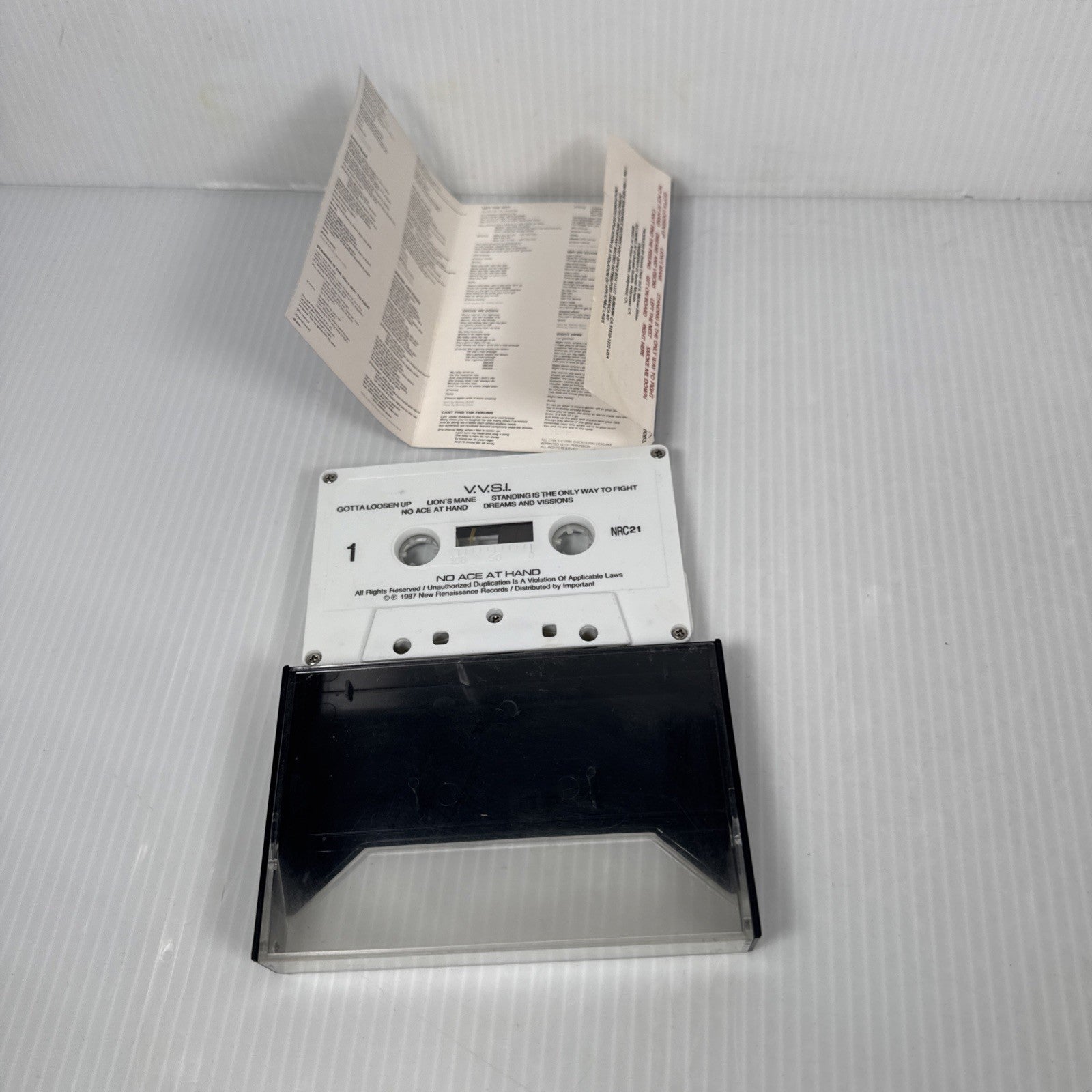 VVSI: No Ace at Hand 1986 Cassette Tape (NRC21) New Rennaisance Vintage Metal