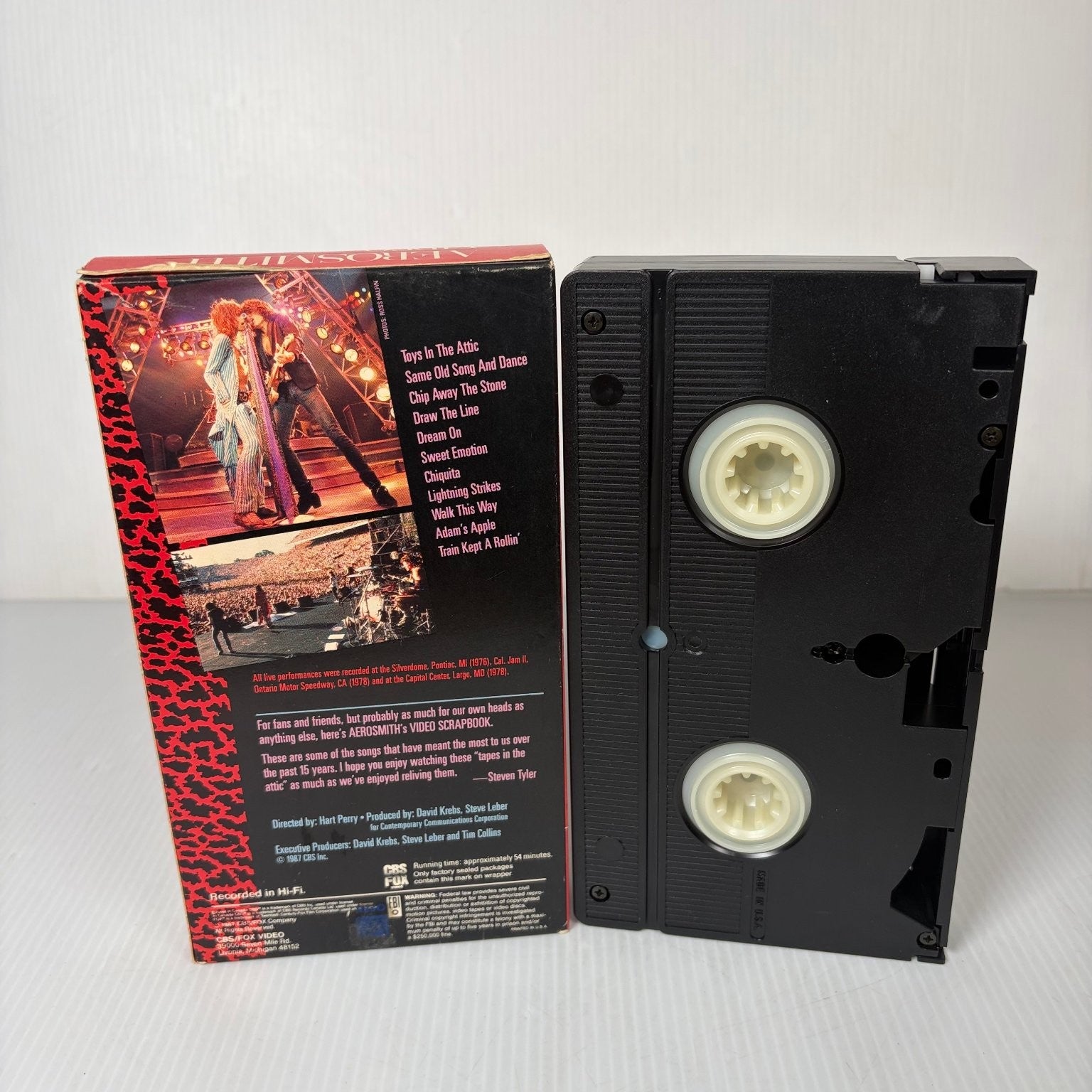 Aerosmith Video Scrapbook VHS 1987 Music Concert CBS/FOX Original Release