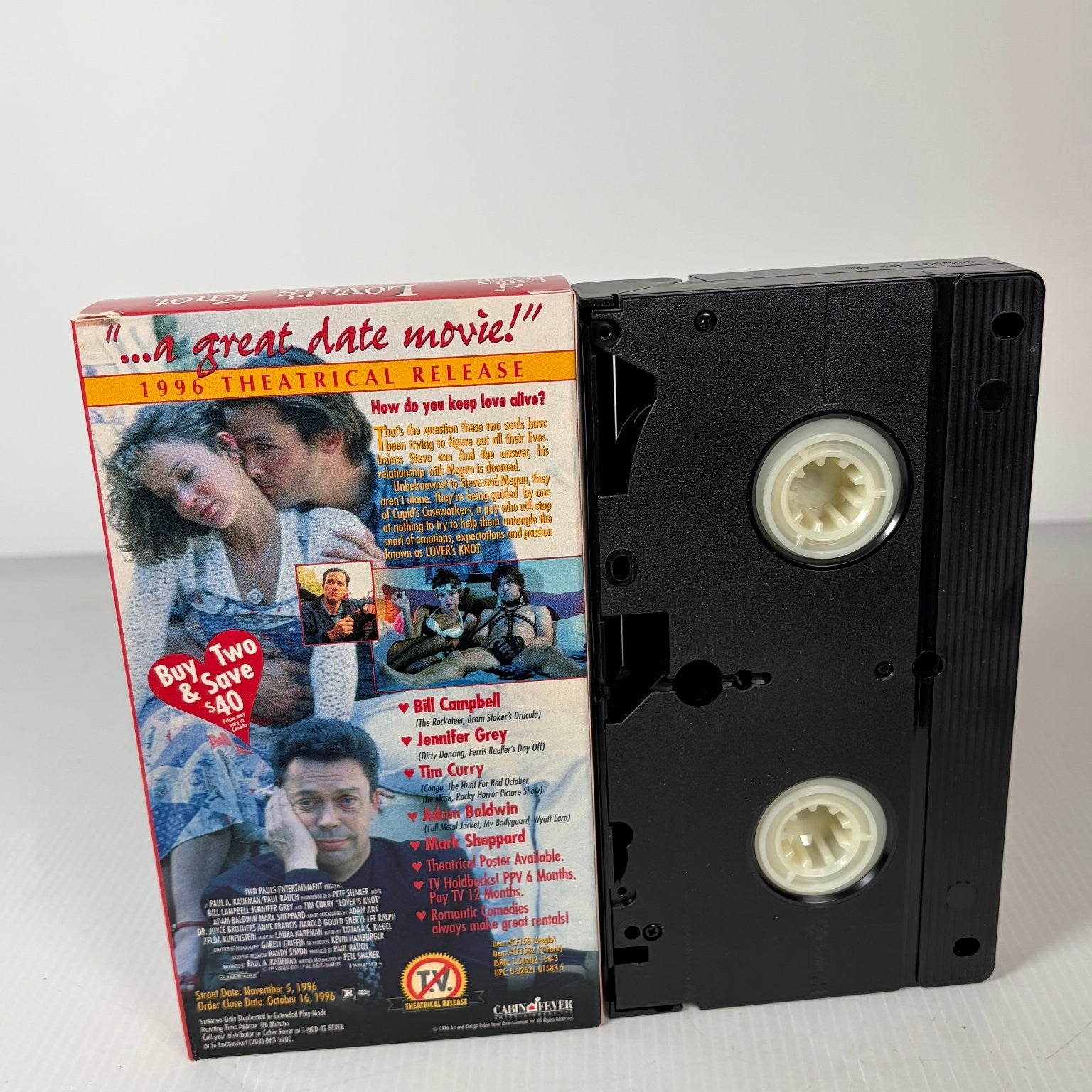 Lover's Knot VHS 1996 RomCom Promotional Screener Tim Curry Jennifer Grey