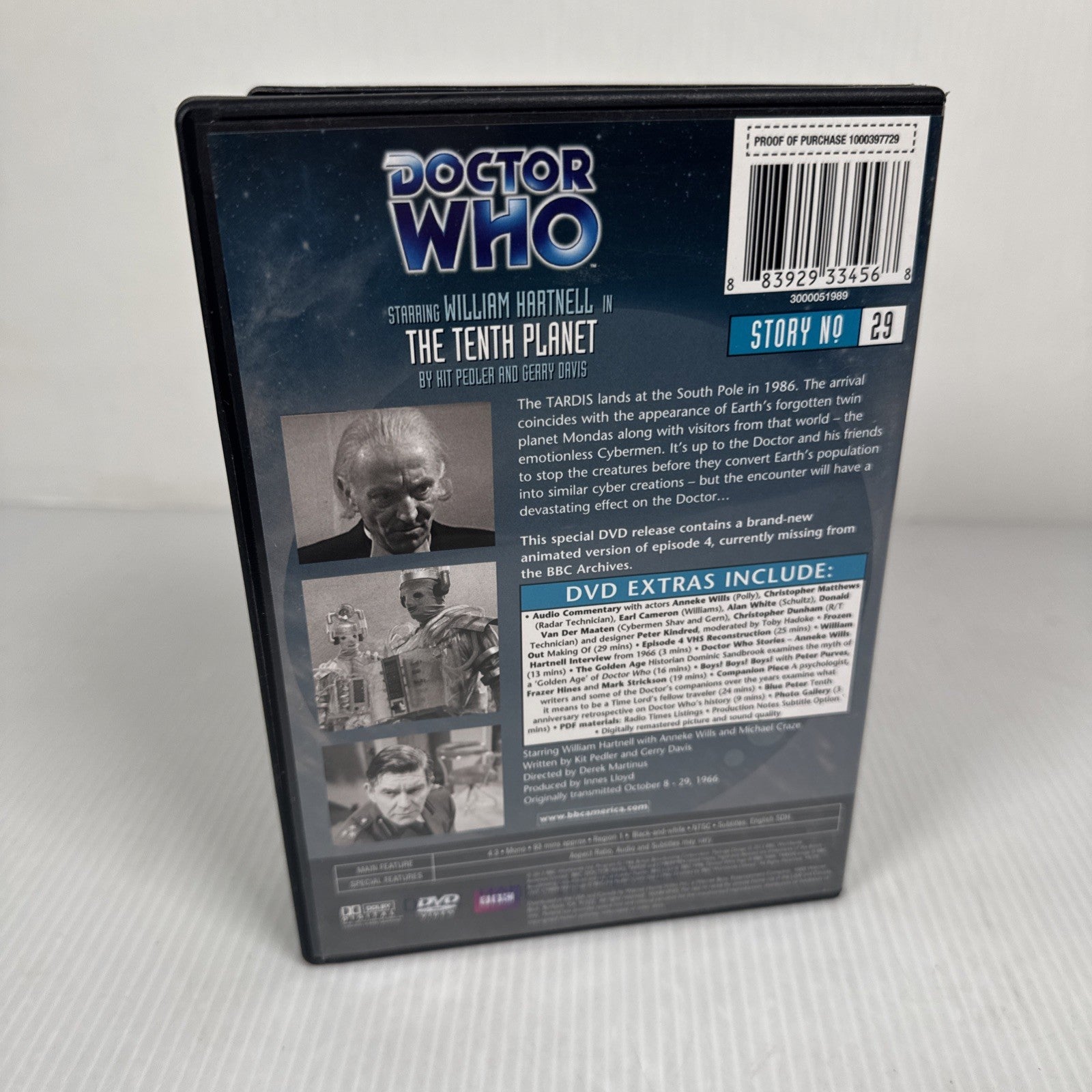 Doctor Who: the Tenth Planet DVD, 1966 Rare US Release William Hartnell Story 29