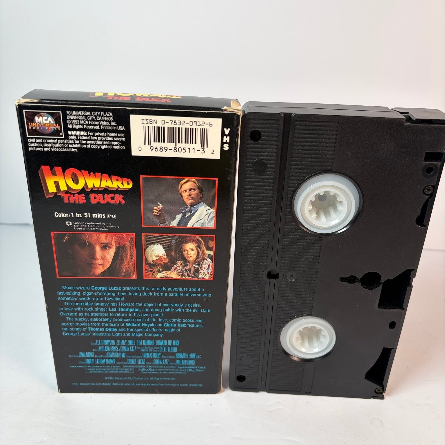 Howard the Duck VHS 1986 Sci-Fi Comedy George Lucas MCA Universal Original