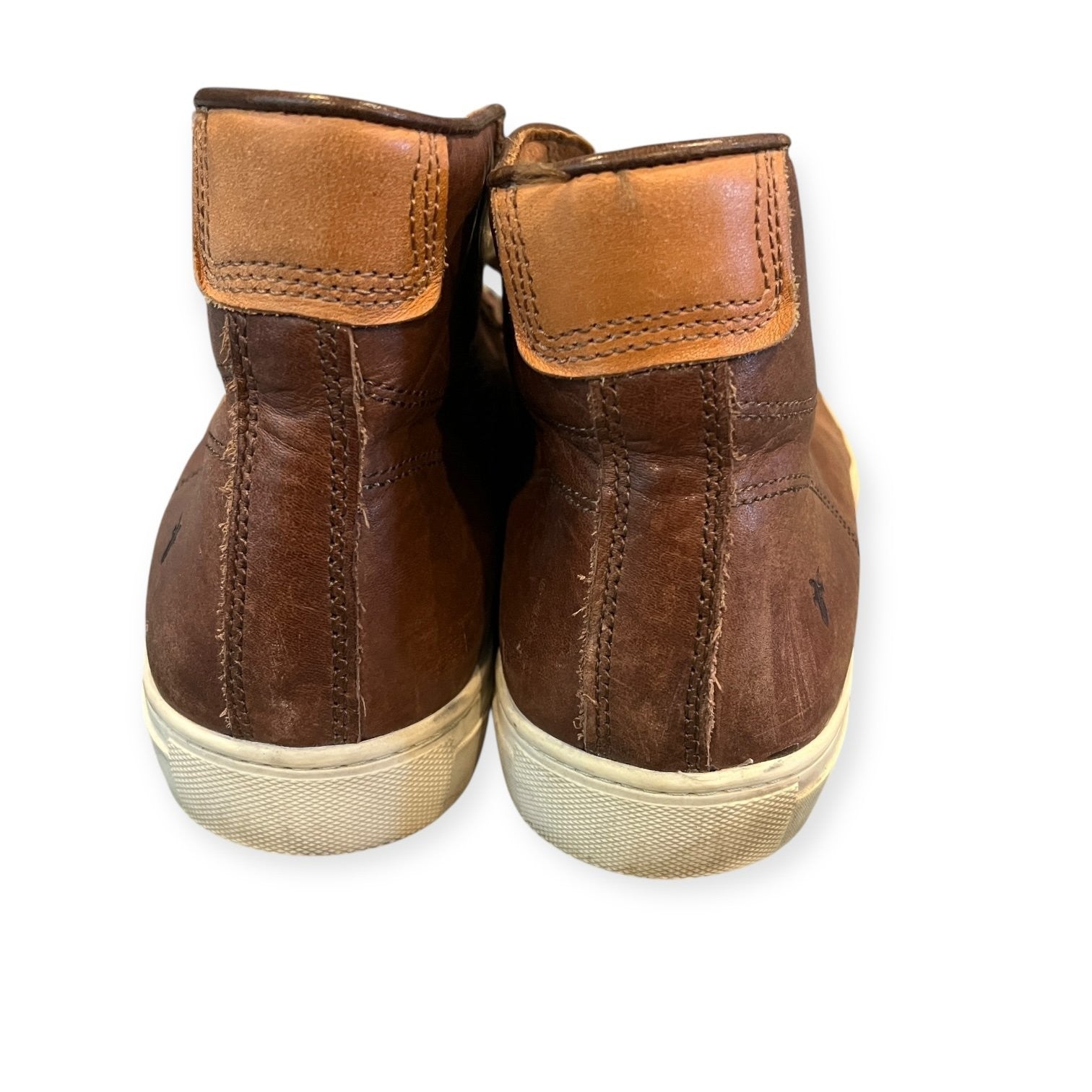 Frye Men's Casual High-Top Sneakers Brown Leather Size 10.5