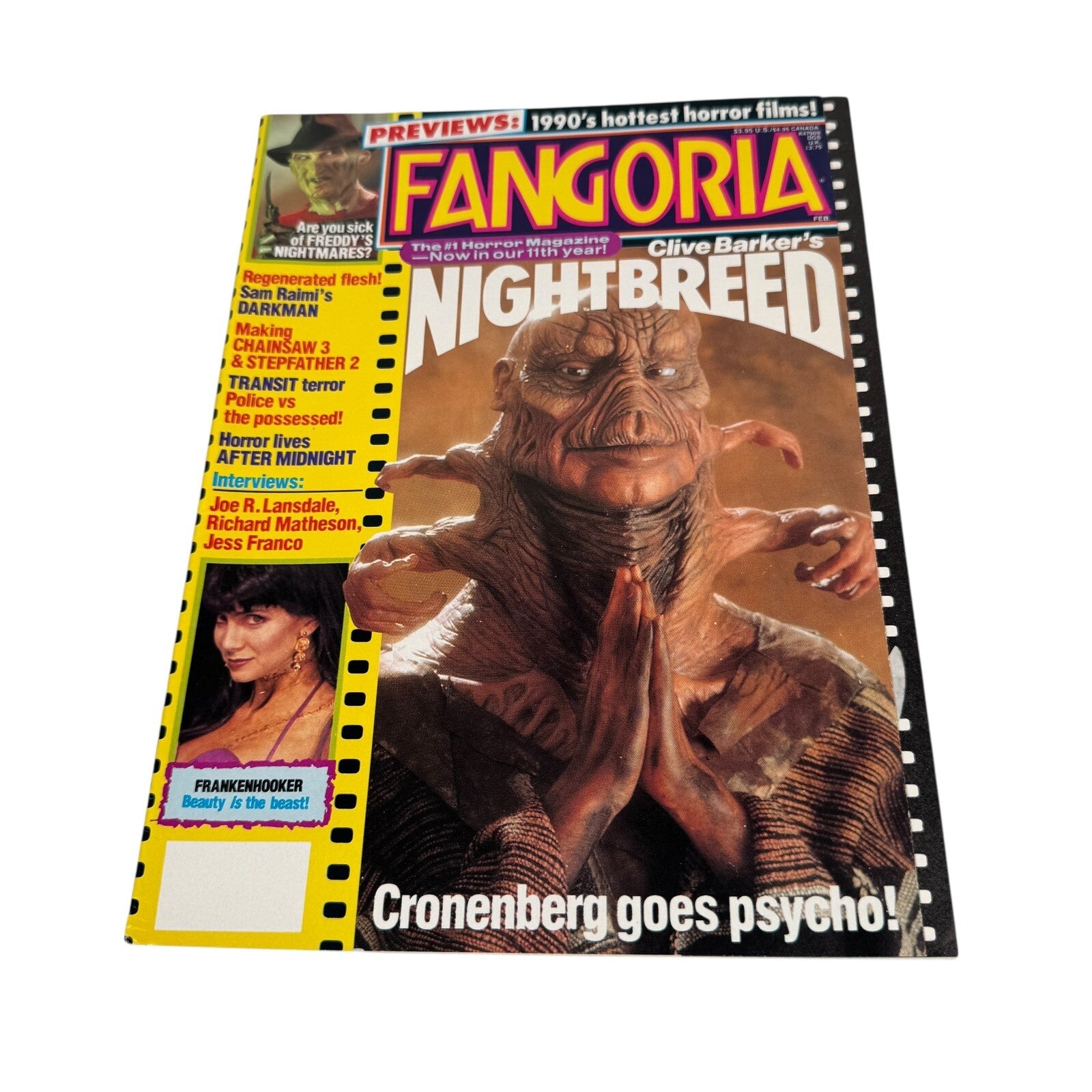 Fangoria #90 Horror Magazine Mar 1990 w/ Poster Cover, Nightbreed, Frankenhooker